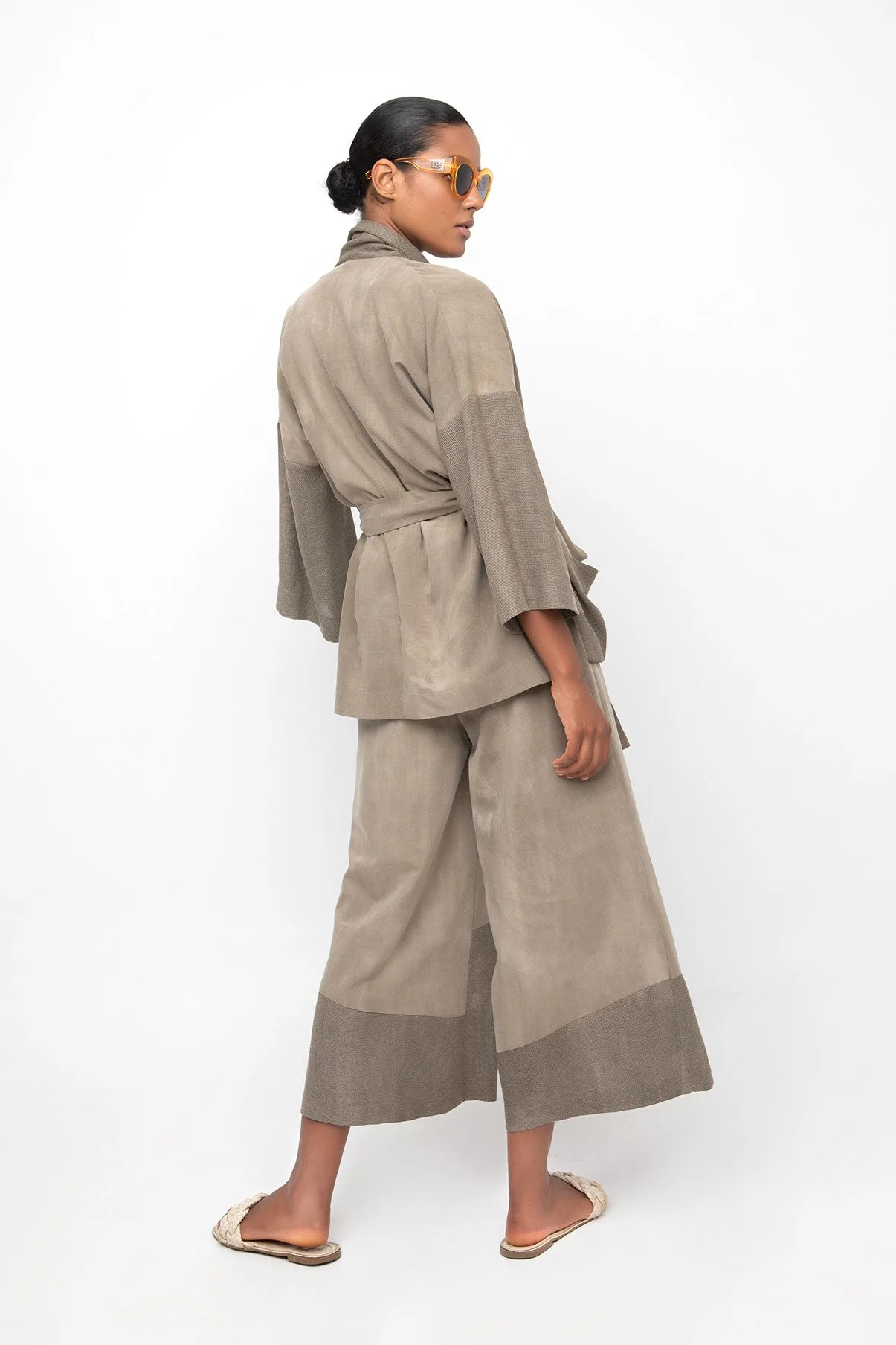 Ozai N Ku Mene Wide Crop Pant, Taupe