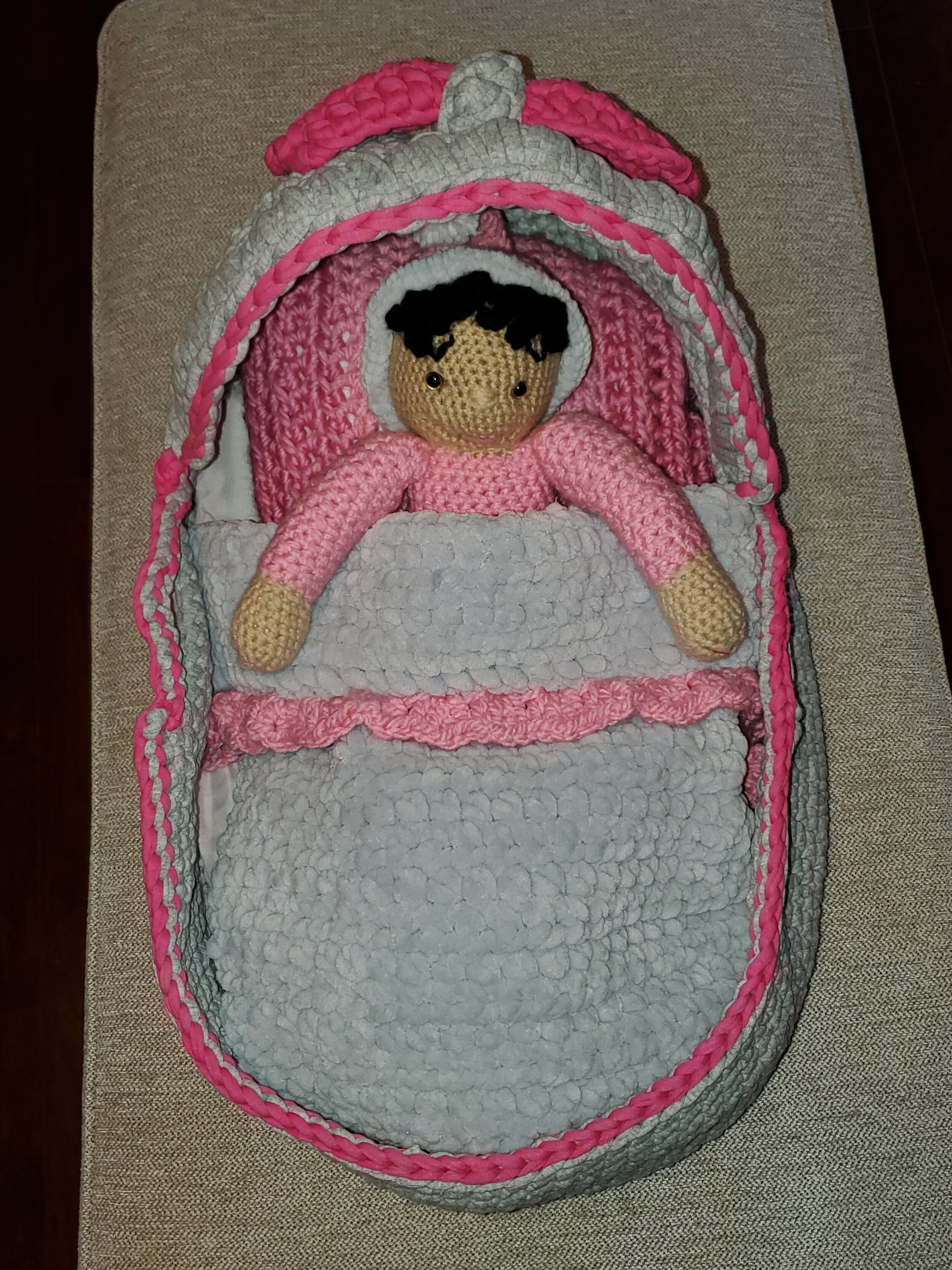 Baby Bassinet with Baby by Gail Tidball
