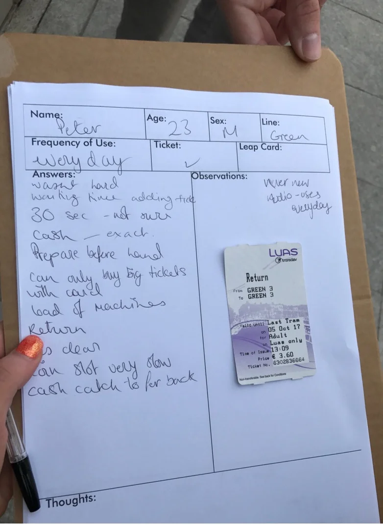 Second iteration Interview and Observation Sheets