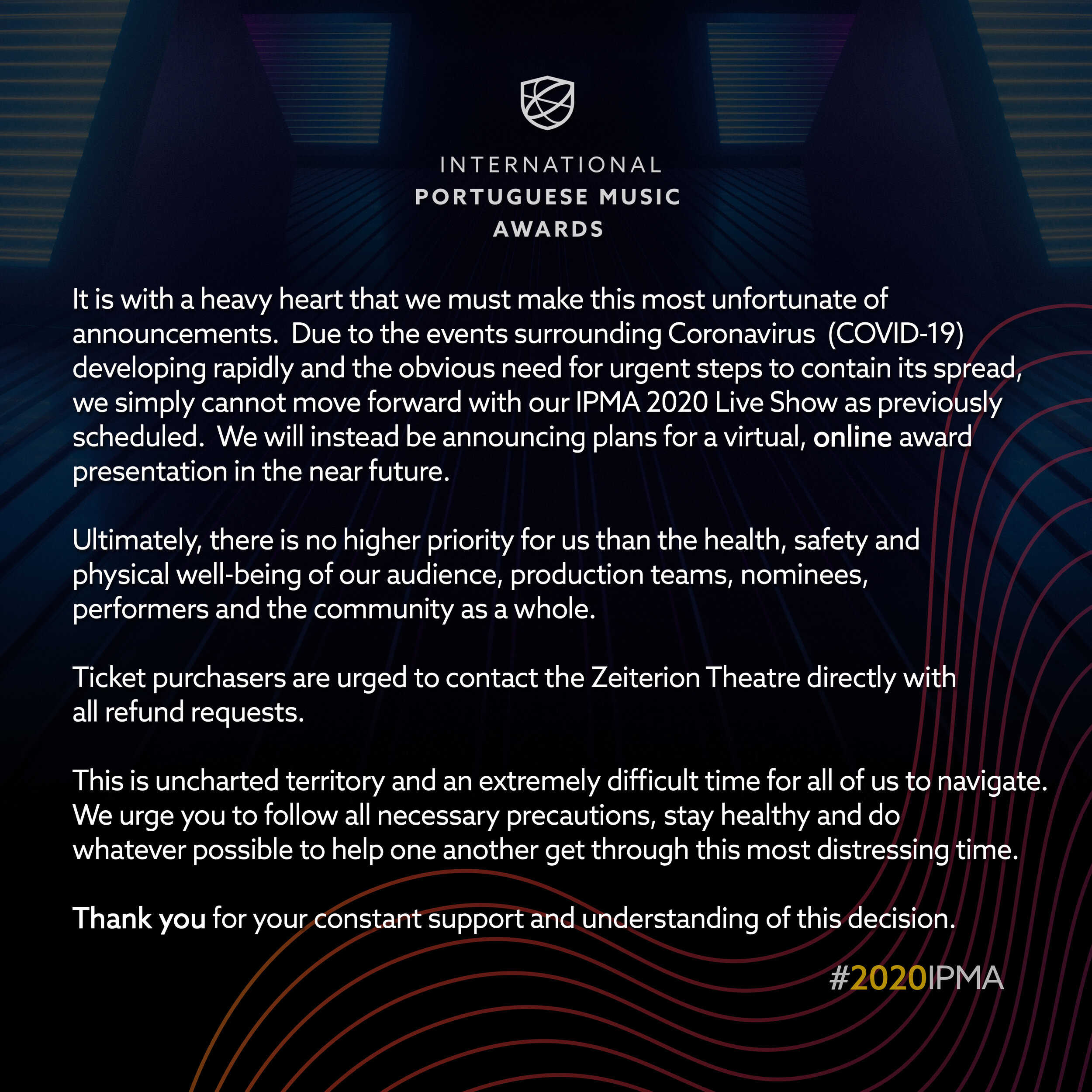 Important Announcement:  2020 IPMA Cancelled