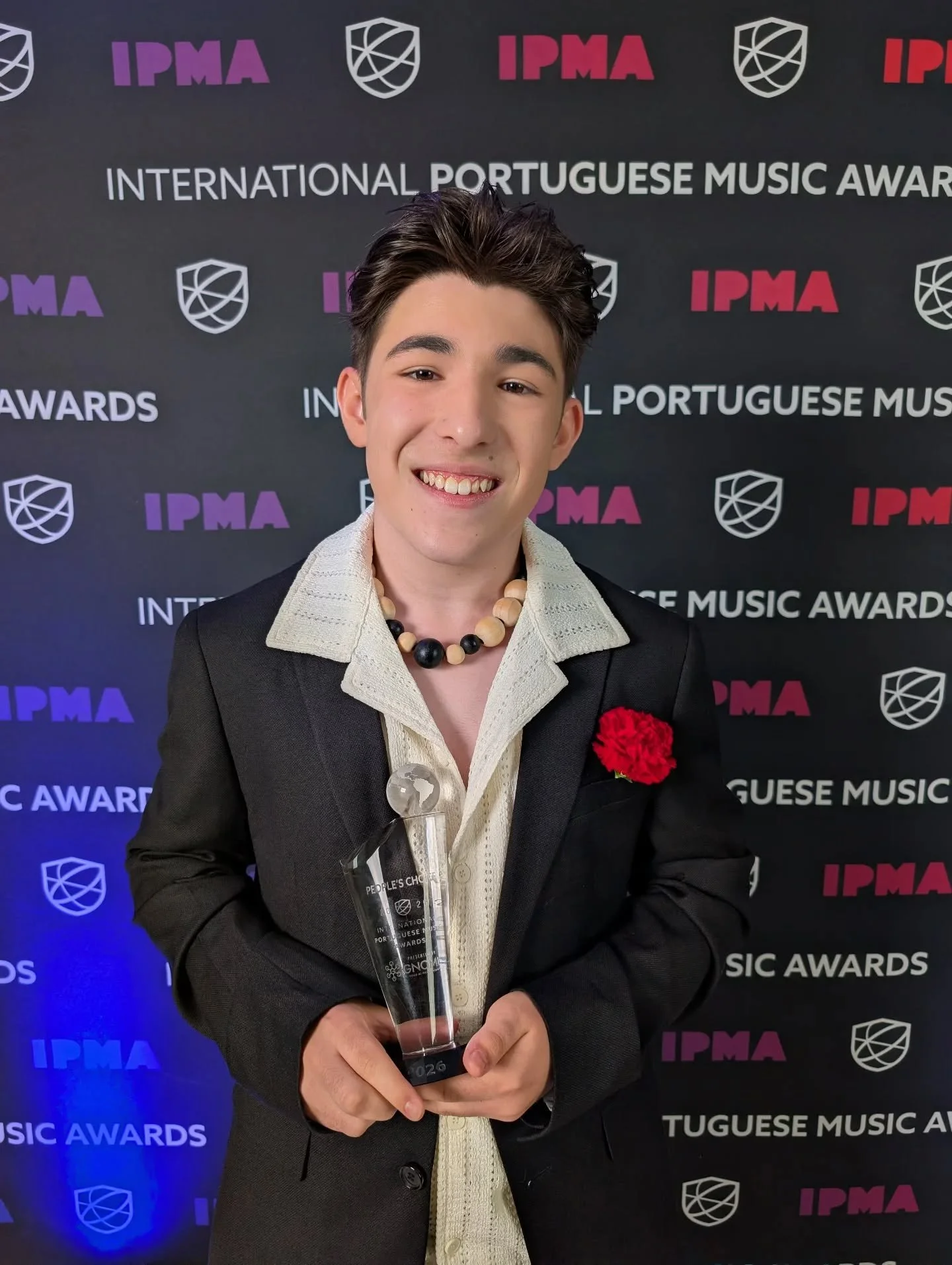Parab&eacute;ns C&eacute;lio! People's Choice Award at the International Portuguese Music Awards, presented by @gnomiai.