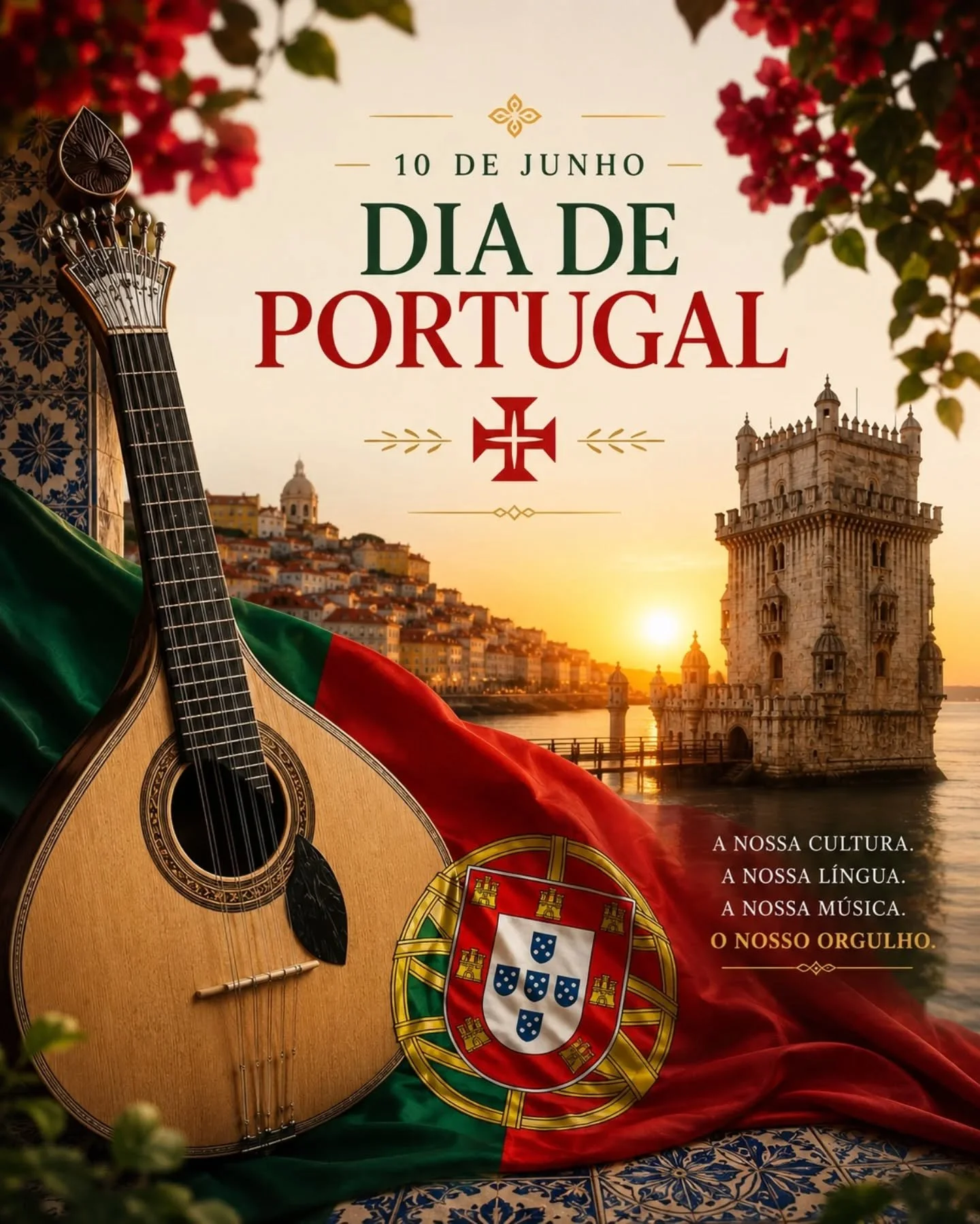 Hoje celebramos Portugal e as comunidades portuguesas espalhadas pelo mundo! 
💚💛❤️&nbsp;
Today we celebrate Portugal and the Portuguese communities around the world.