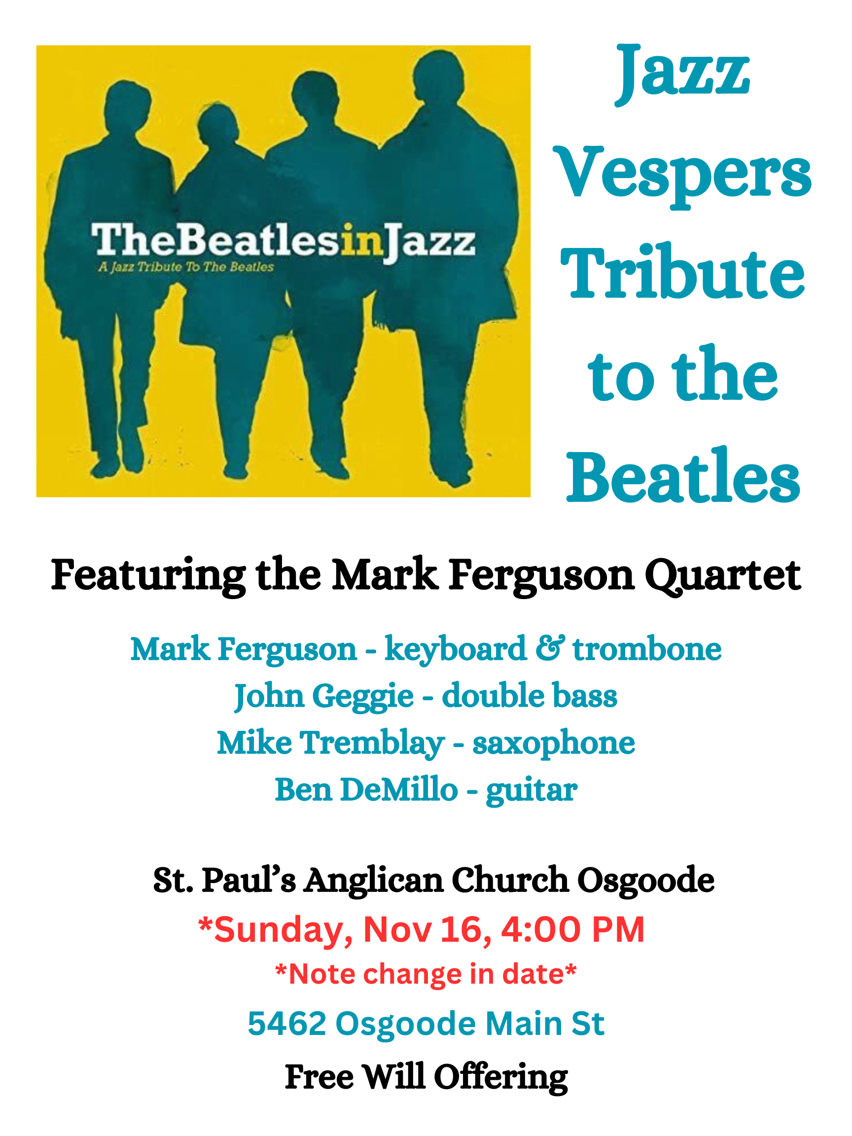 Jazz Vespers Tribute to the Beatles