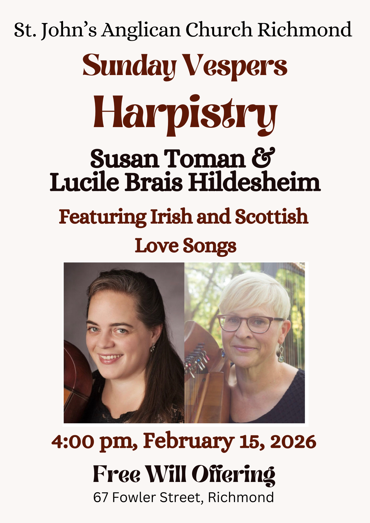 Sunday Vespers Harpistry