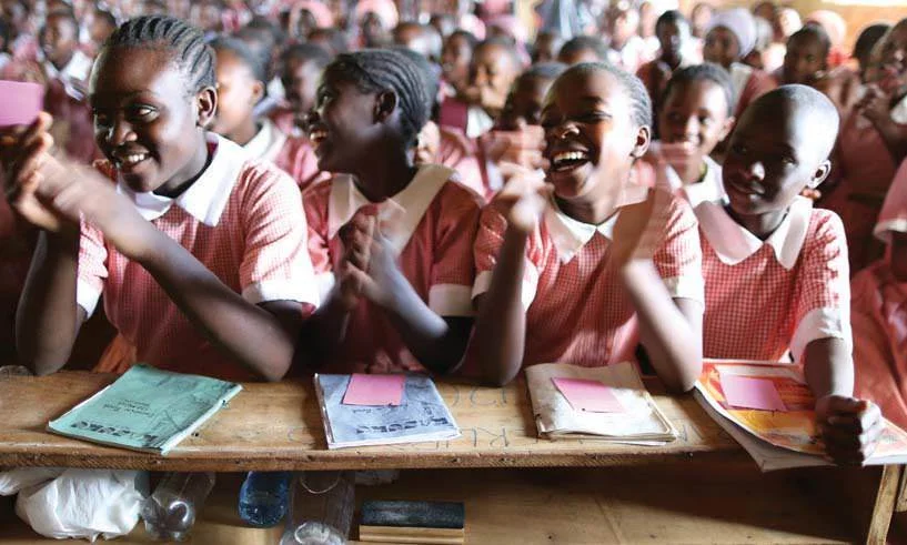 Young girls at the local school in Ranjira