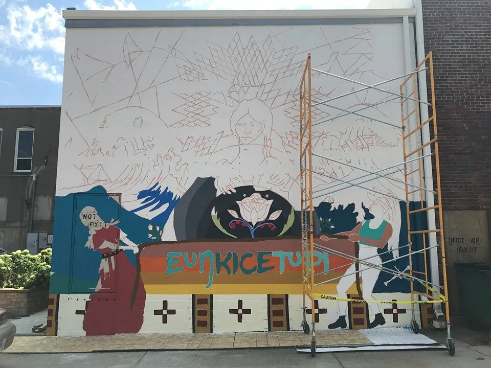 Many hands make light work. Progress after the community paint day.
