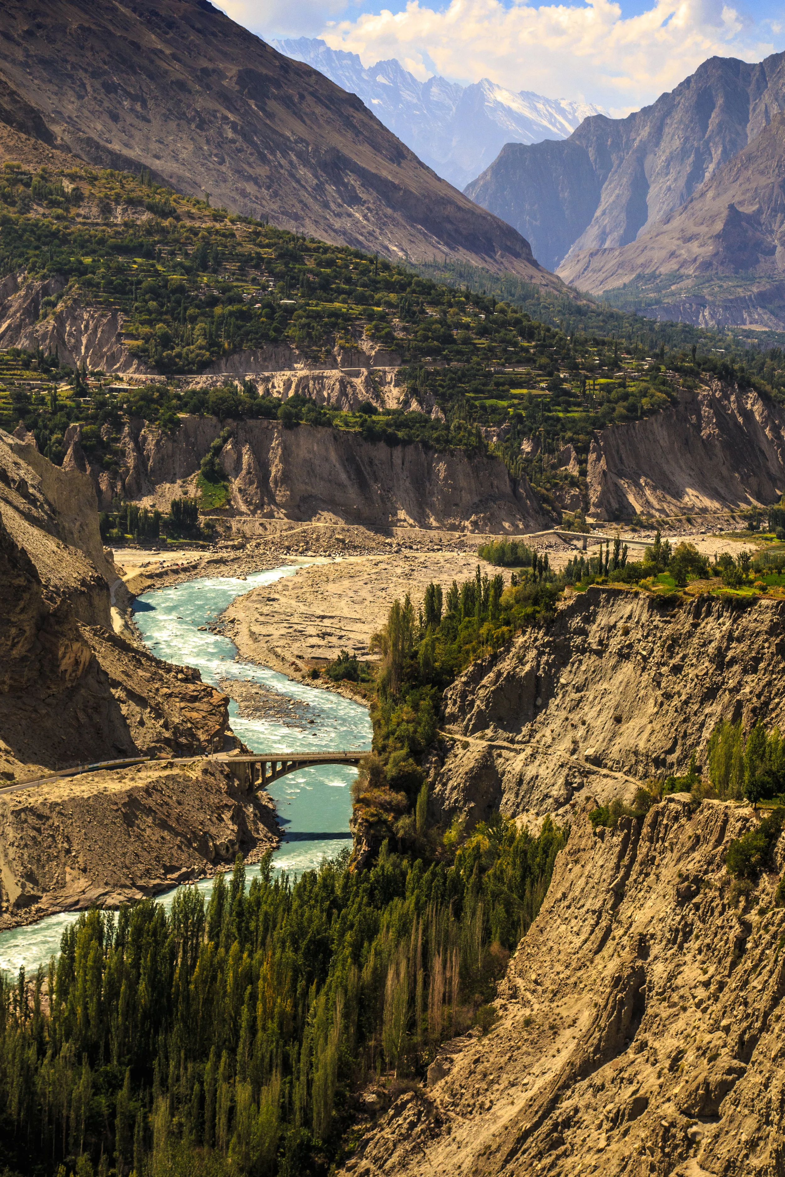 A view of the Hunza River from Baltit Fort