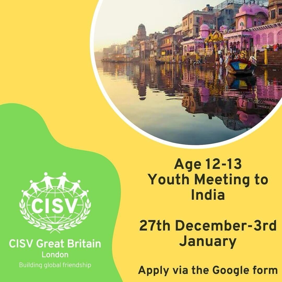 CISV London are heading to India at New Year 🇮🇳🇮🇳

CISV London will be sending 4 children age 12-13 to @cisvindia at New Year.

27th December-3rd January

1 place left in the delegation, places will be offered on a first come first served basis.
