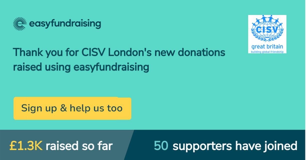 Are you using Easy Fundriasing @easyfundraising online? 

Weve raised over &pound;1,300 so far!

Everytime you shop online at Amazon, John Lewis, Tesco etc, you can earn money for CISV London.

Join now via the link to raise &pound;5 for CISV London!