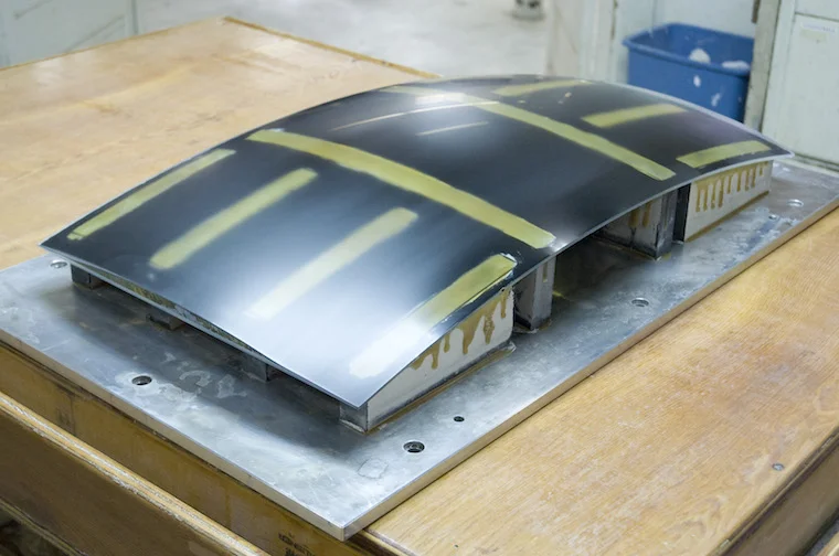Hand lapped lens ready for polishing