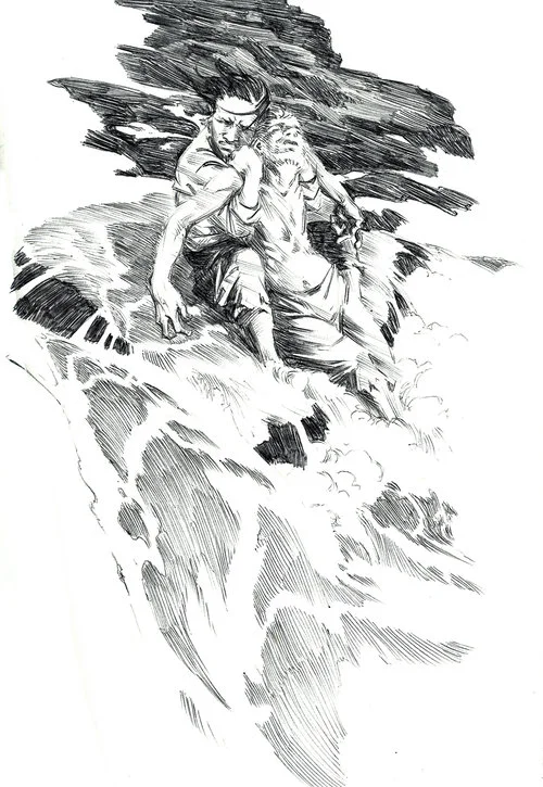 Farthest Shore $315 Ink drawing on 17x28cm paper