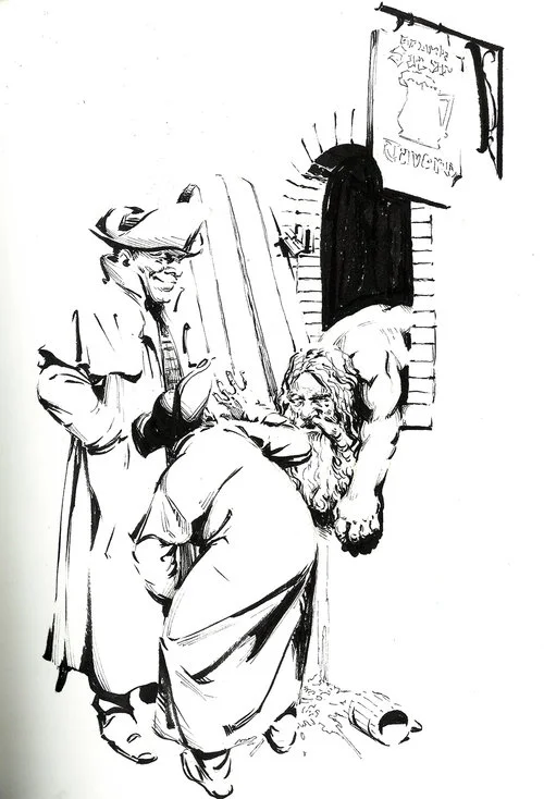 Drunk $315 Ink drawing on 17x28cm paper