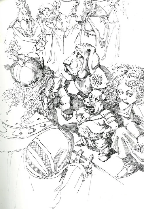 Rude $315 Ink drawing on 17x28cm paper