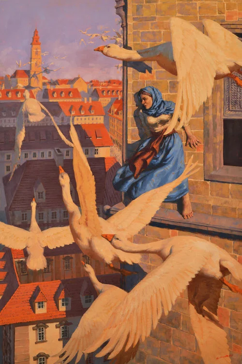 Sunset Flight Oil on 40x60cm Canvas $4000