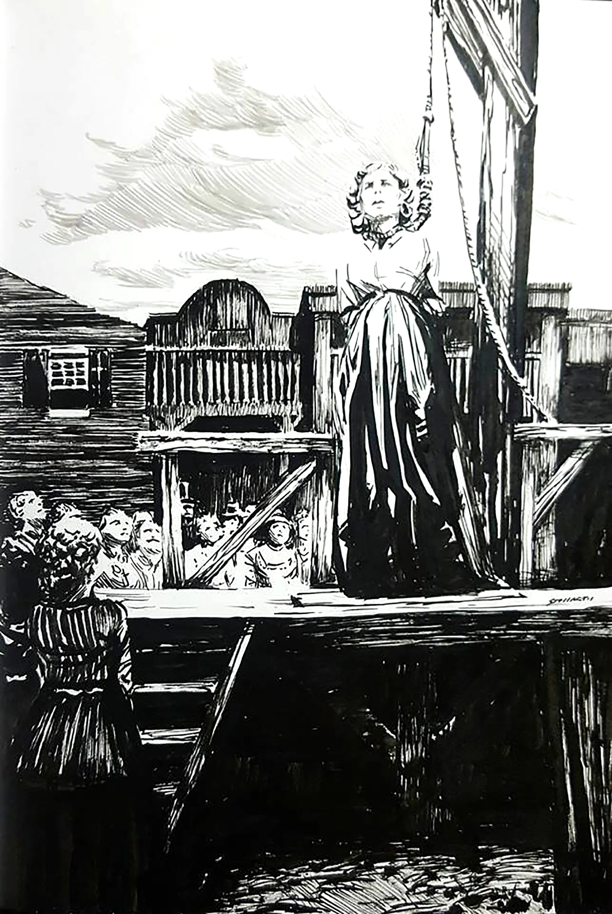 Gallows $400 Ink drawing on 17x28cm paper