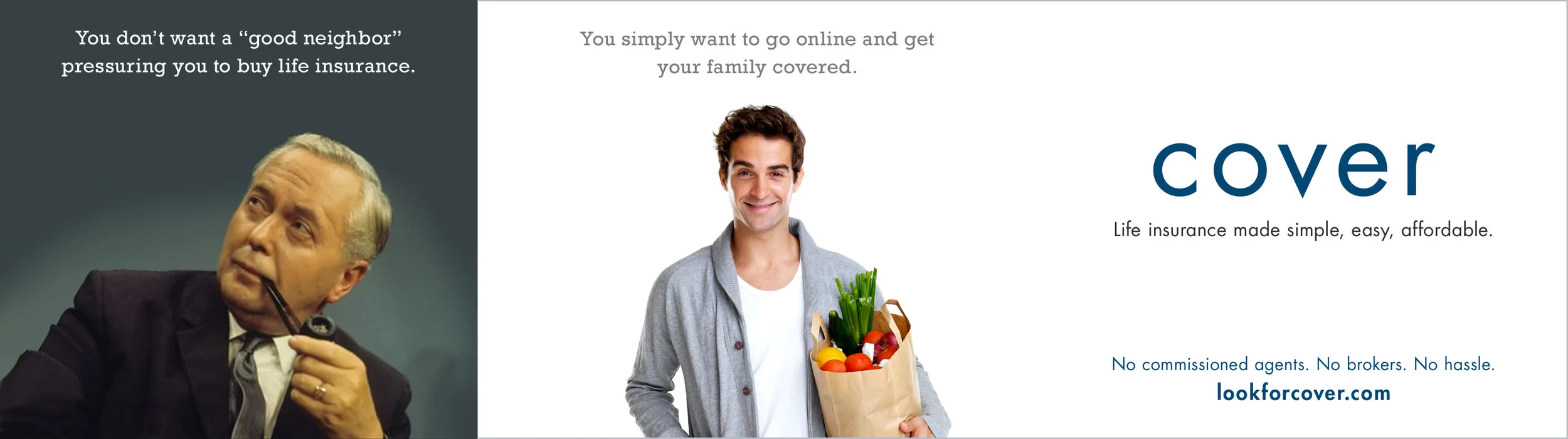 Banner Ad for a new Life Insurance Concept without the hassle of agents