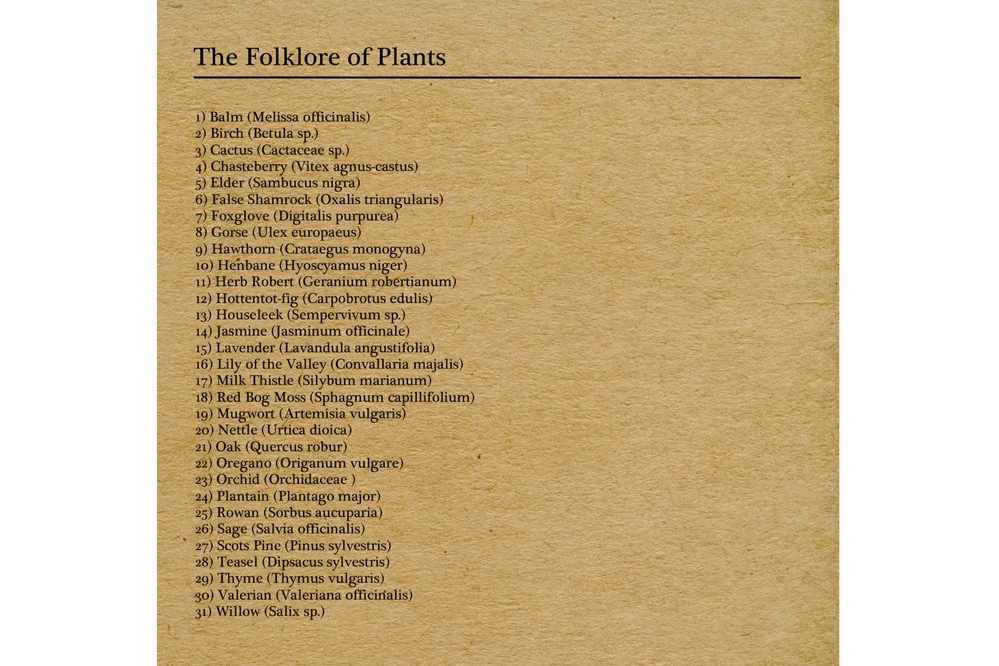  Image: Track listing, courtesy of Folklore Tapes 