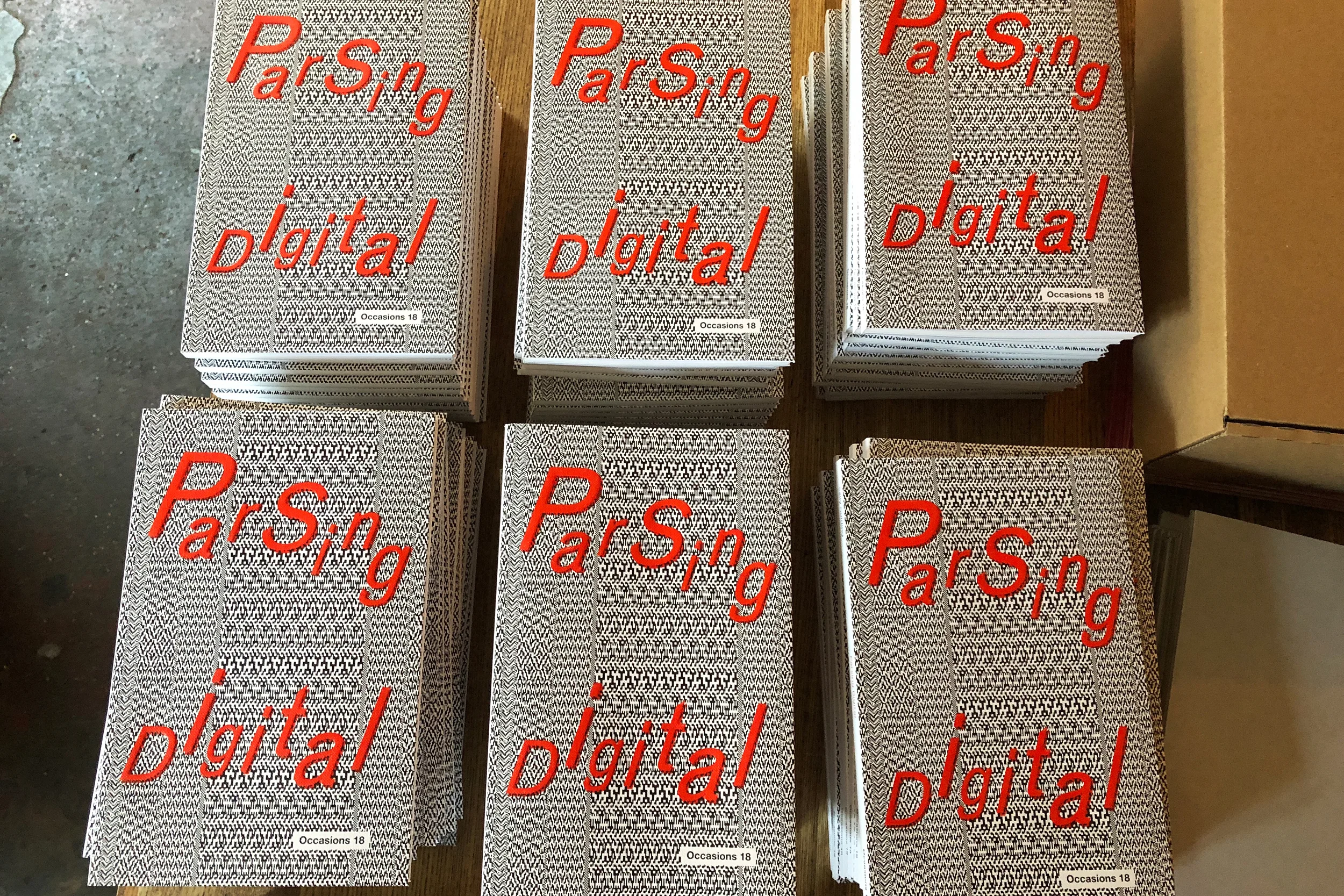  Photo of books:  Parsing Digital: Conversations in digital art by practitioners and curators , Austrian Cultural Forum London 