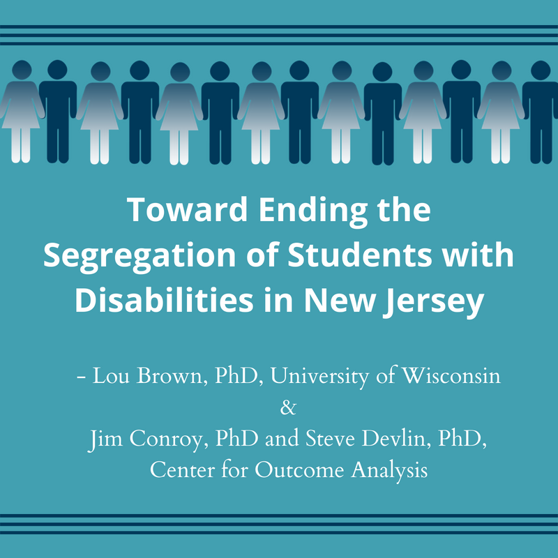 New Jersey children with disabilities have been segregated for decades. In 2007, parents and advocates frustrated with exclusionary practices filed a federal lawsuit to compel the New Jersey Department of Education (NJDOE) to reduce unnecessary segregation. Supported by the plaintiffs in the case, experts obtained the statewide data on student disability labels, school placement, inclusion, and other factors in 2012 and selected a statewide fair and representative random sample of students. The study of the sample revealed New Jersey’s non-compliance with the central requirements of federal law to educate students in the Least Restrictive Environment (LRE). This scientific investigation of the special education system no doubt contributed to the NJDOE settling the lawsuit in 2014. This report is an explanation of what the expert witnesses did in their investigation, and what they found.