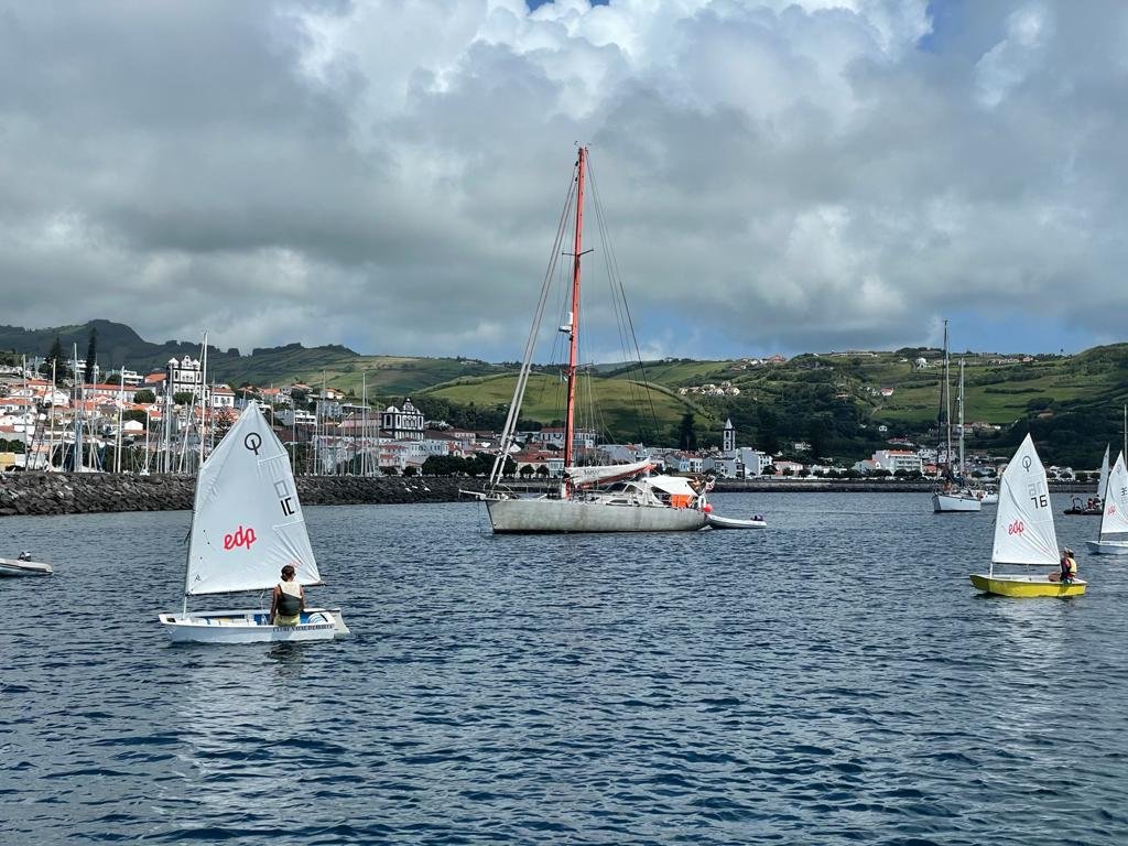 The kids were able to join the sailing club in Horta