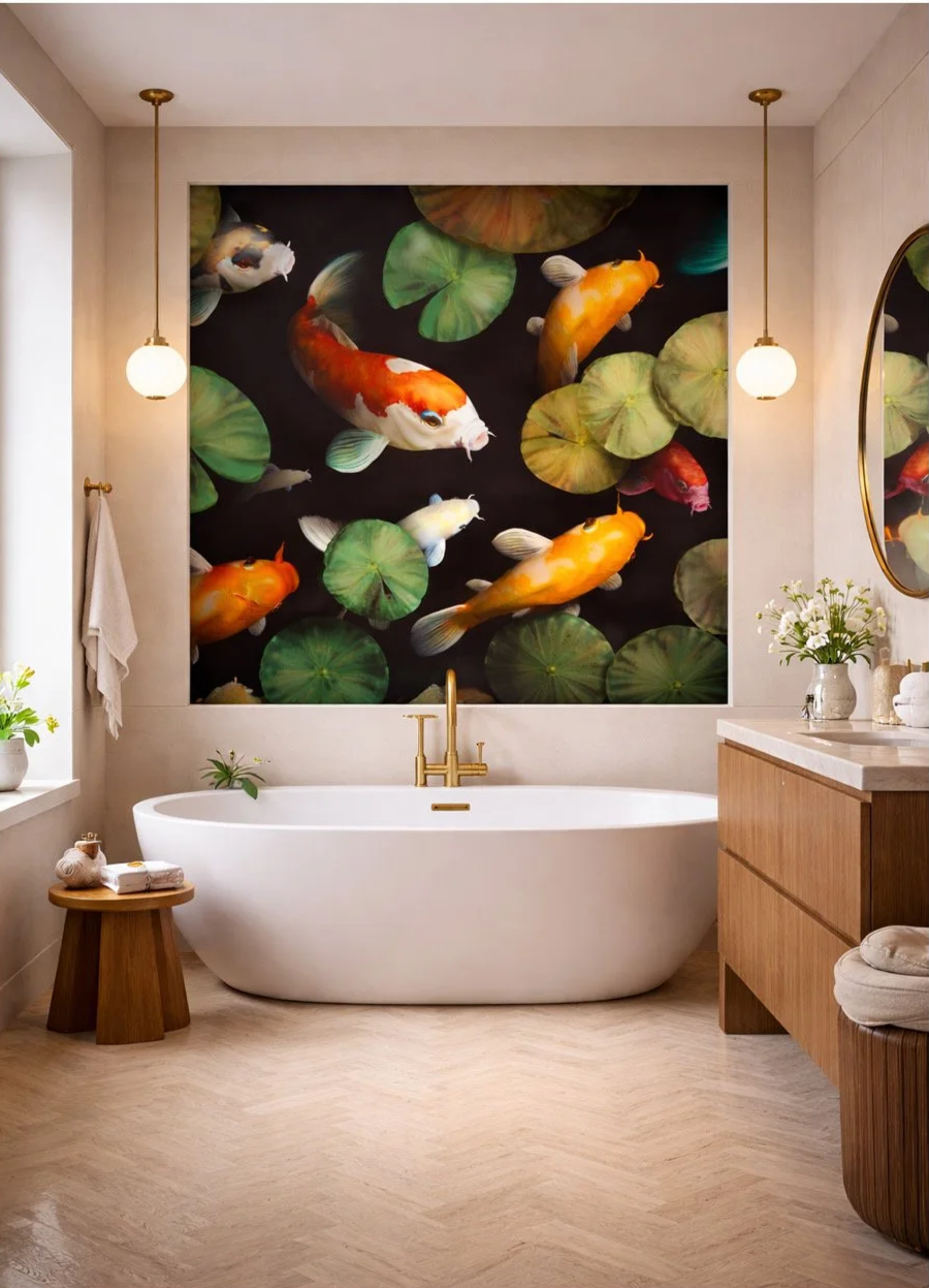Koi Pond Spa Bathroom — Concept