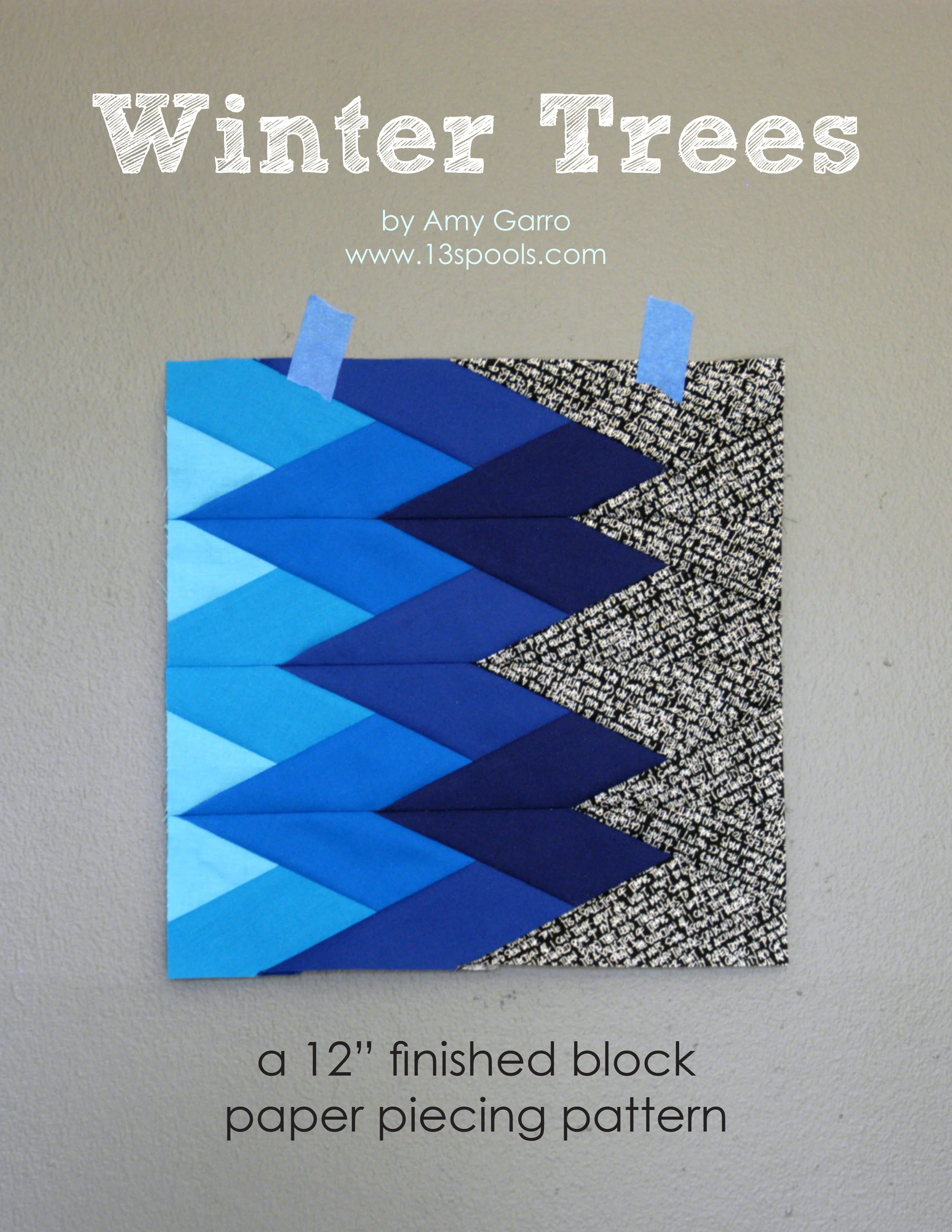 Winter Trees - Block Pattern (digital download)