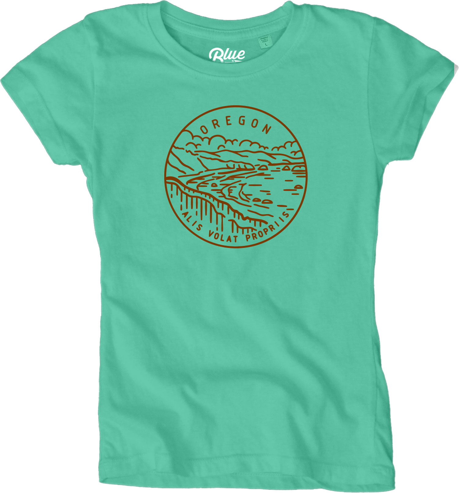 Kids' Seafoam "Oregon Motto" T-Shirt