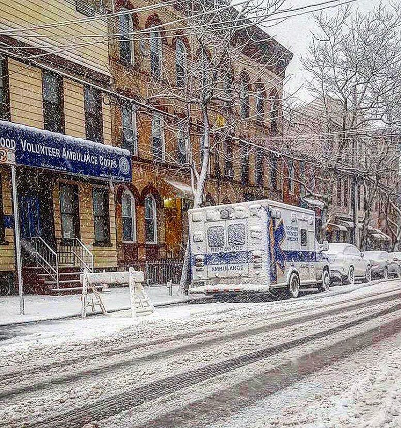 As much as we love pushing forward, we also appreciate where we came from. Pictured here is from a few winters ago at our Onderdonk Ave. base. 🚑