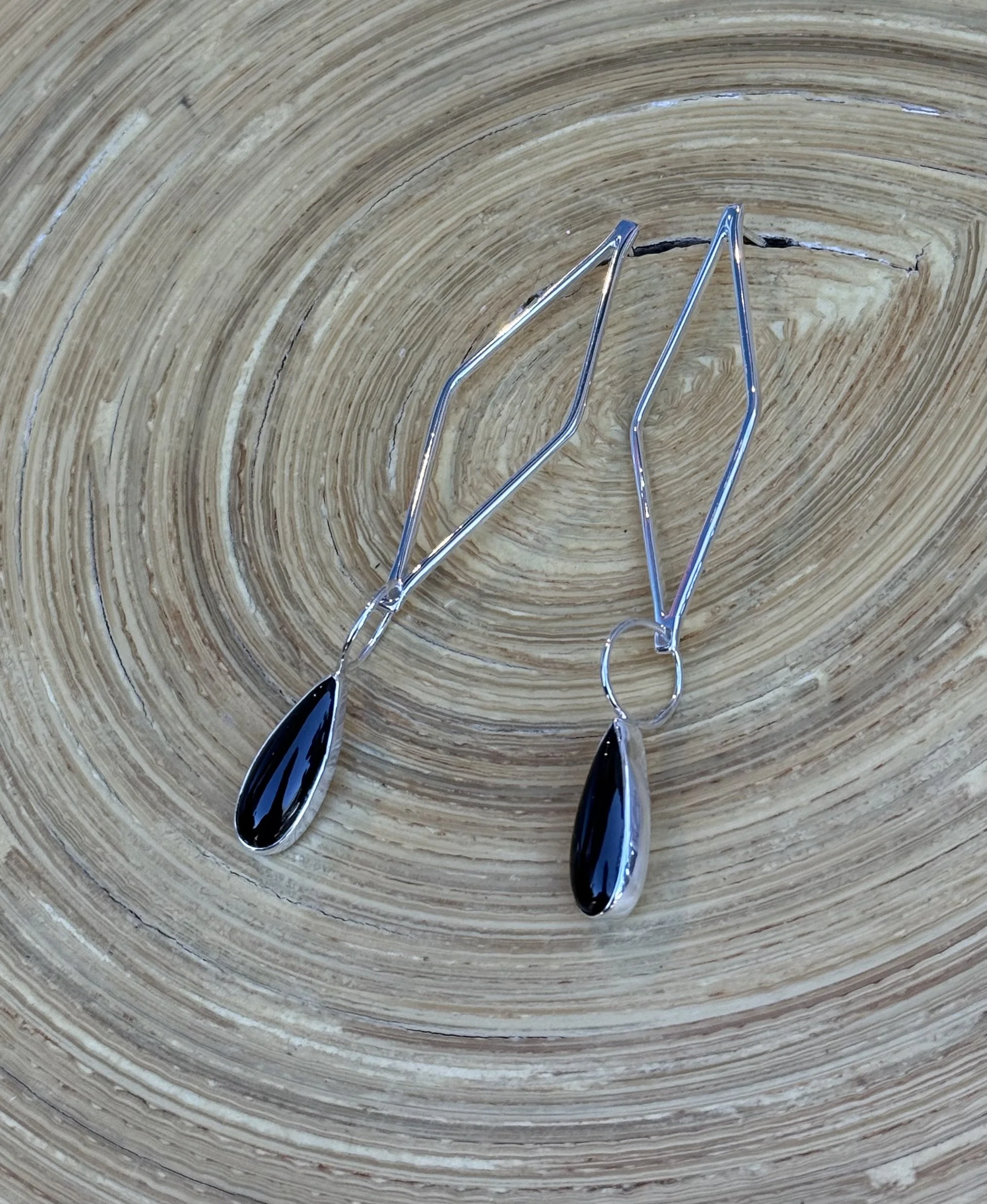 E124 Black Onyx Earrings
