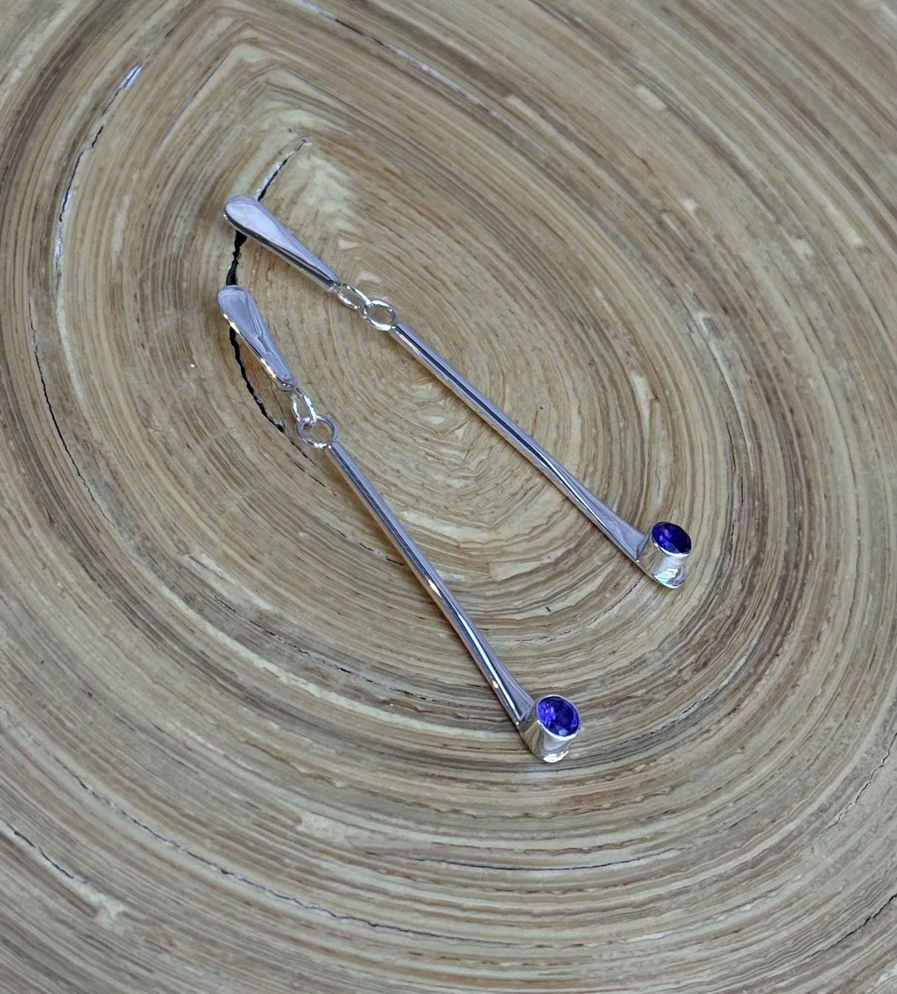 E144 Amethyst Earrings