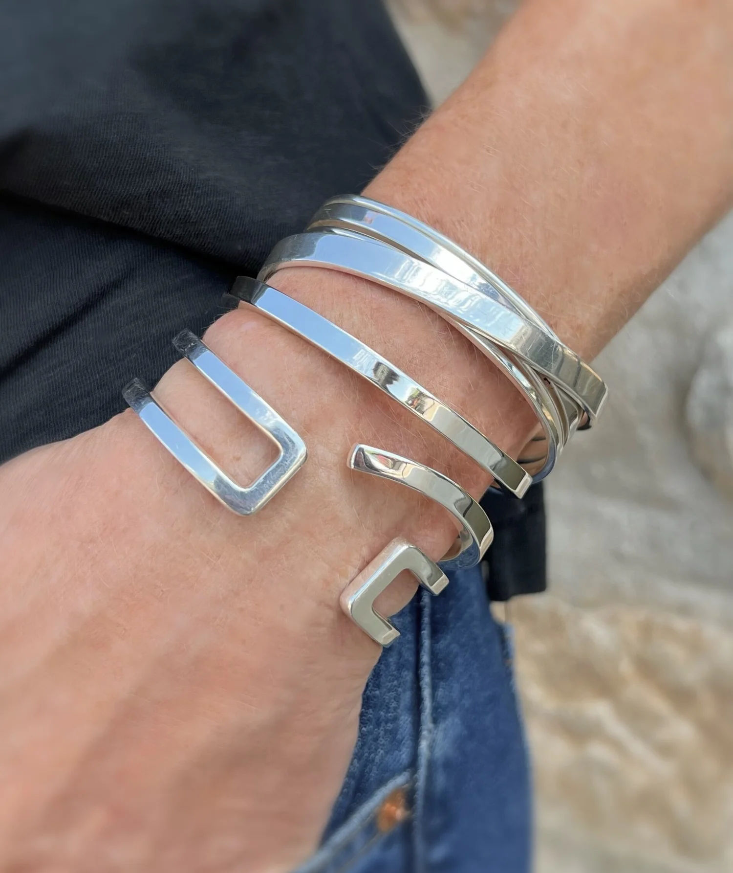 B76 Solid Sterling Silver Bracelet — Lilly Barrack Seasoned artist 