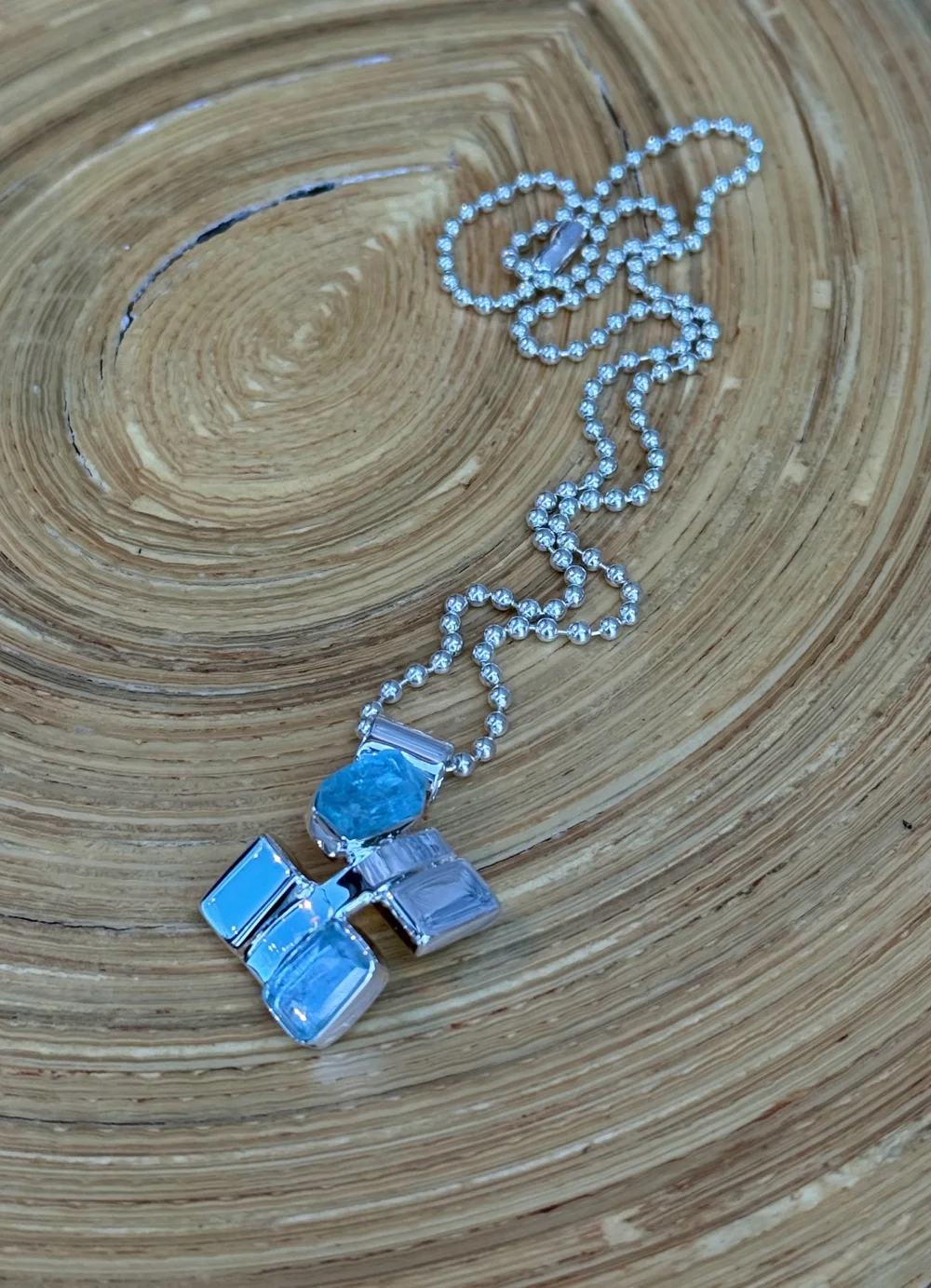 Aquamarine Necklace N46 — Lilly Barrack Seasoned artist, Lilly