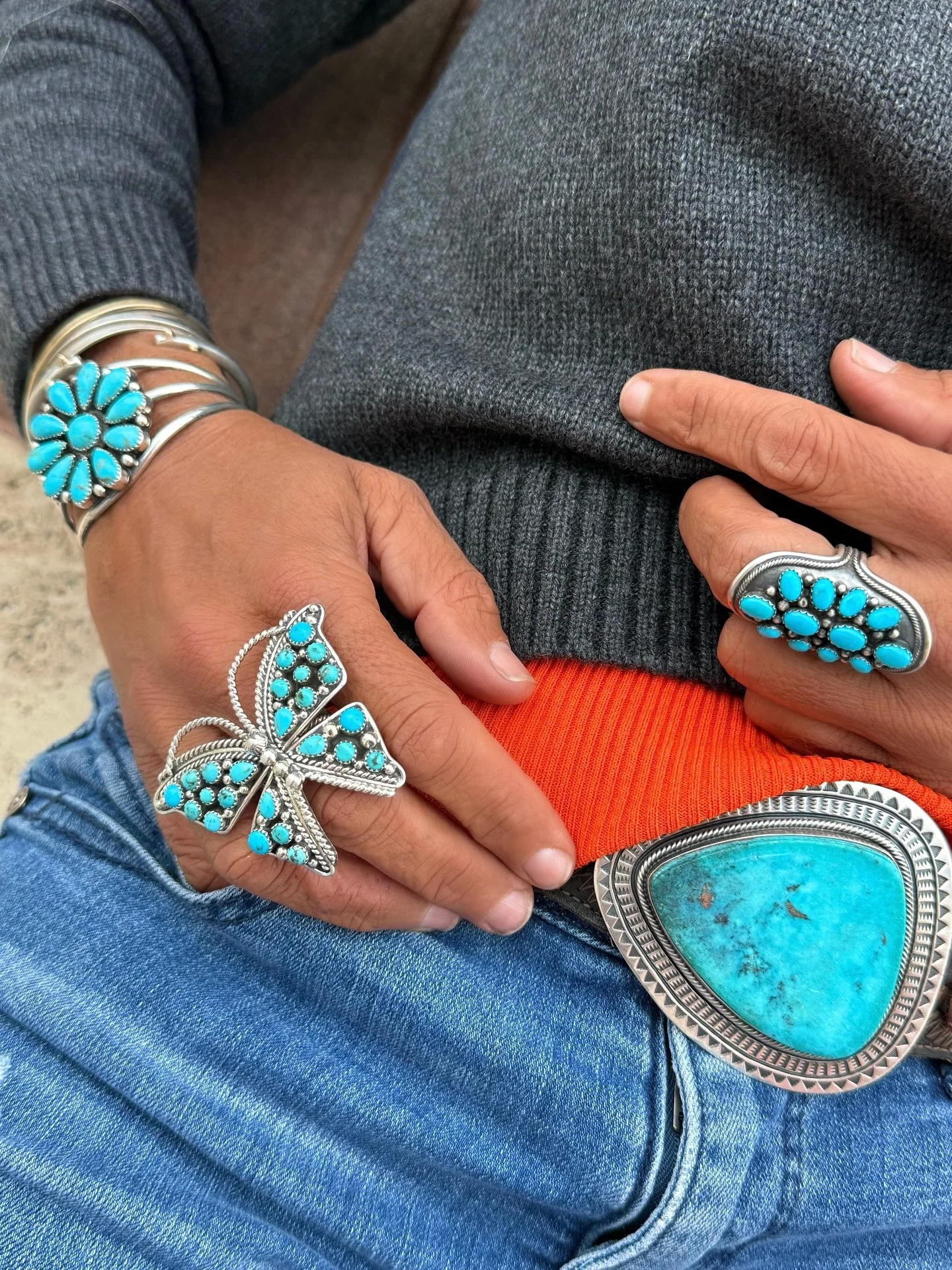 Elevate your style with the timeless charm of one-of-a-kind turquoise jewelry! 

&bull;
Native American jewelry 
Turquoise jewelry 
Handmade with love 
jewelry addiction 
Southwest style