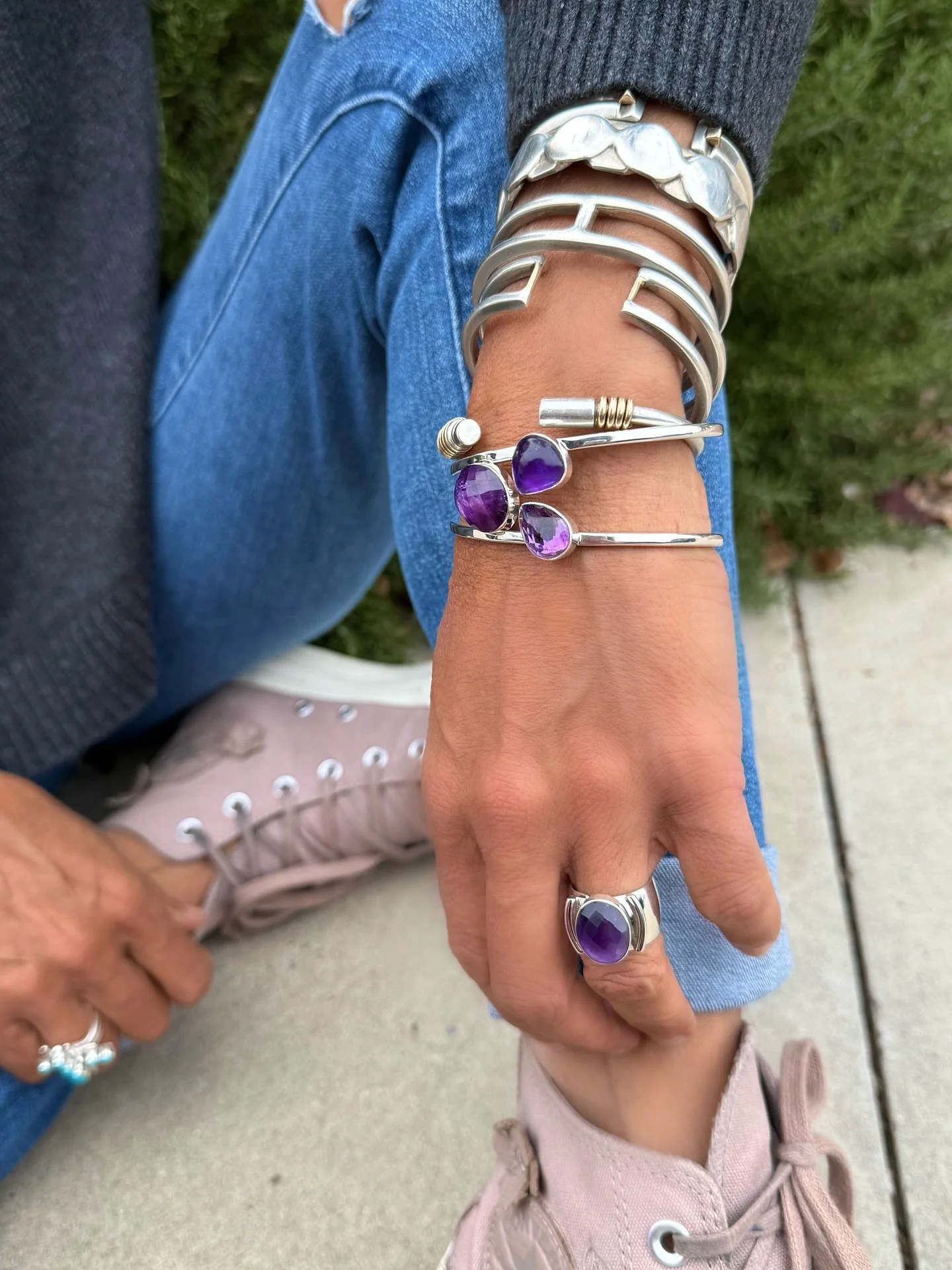 Serving purple perfection with Lilly&rsquo;s Purple Amethyst Collection 💜 Find the perfect gift in store &amp; online LILLYBARRACK.com 💟
