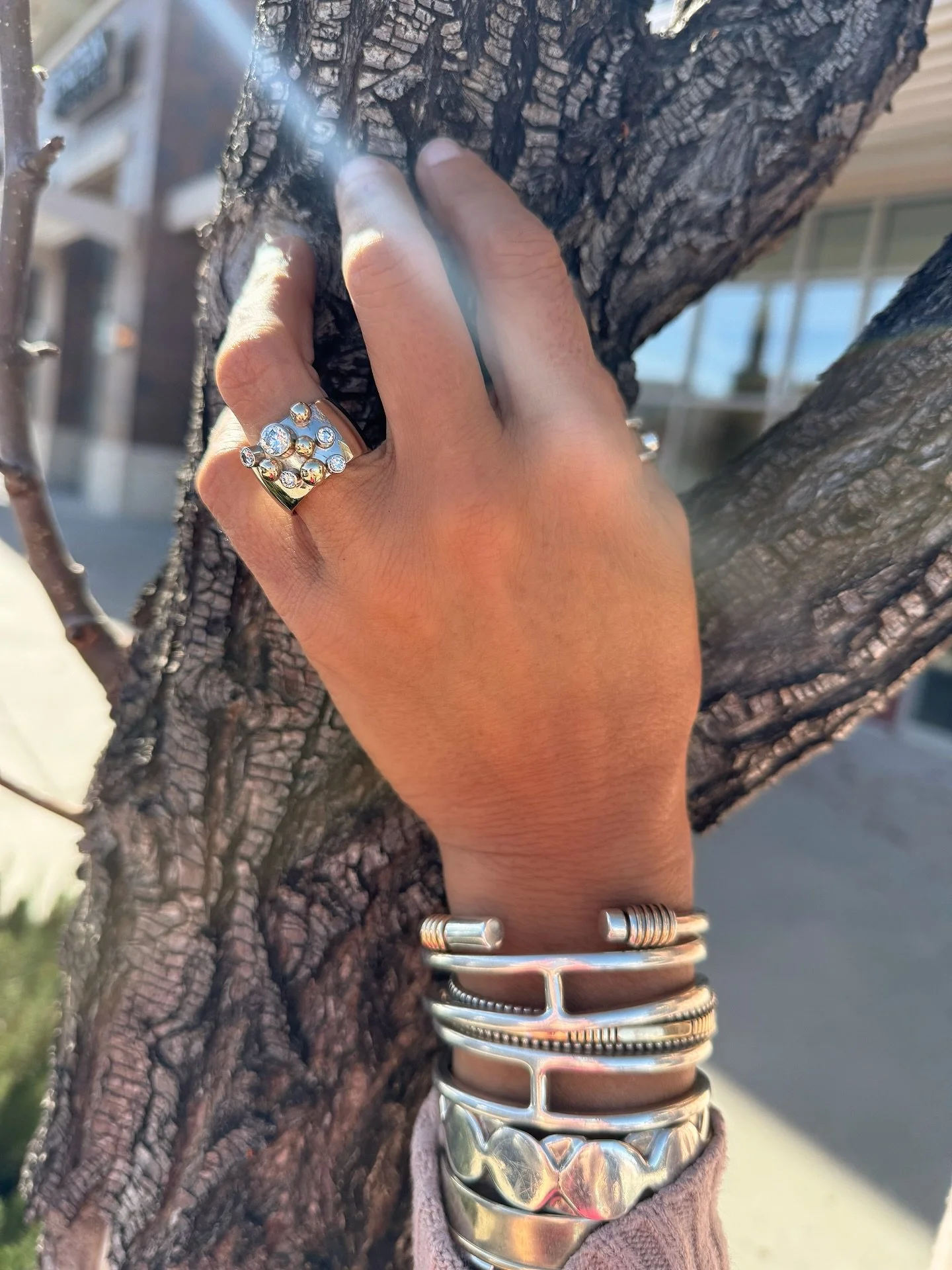 One-of-a-kind, just like you ✨ 
Featuring a custom Diamond &amp; 14k gold ring designed by Lilly Barrack. Do you have stones of your own? We can transform them into a jewelry piece made just for you. Visit any of our locations and begin creating a cu