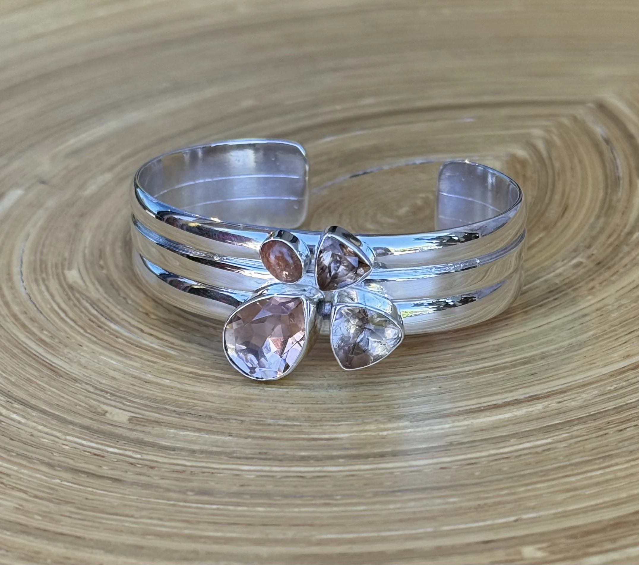 B12 Morganite & Sunstone Bracelet