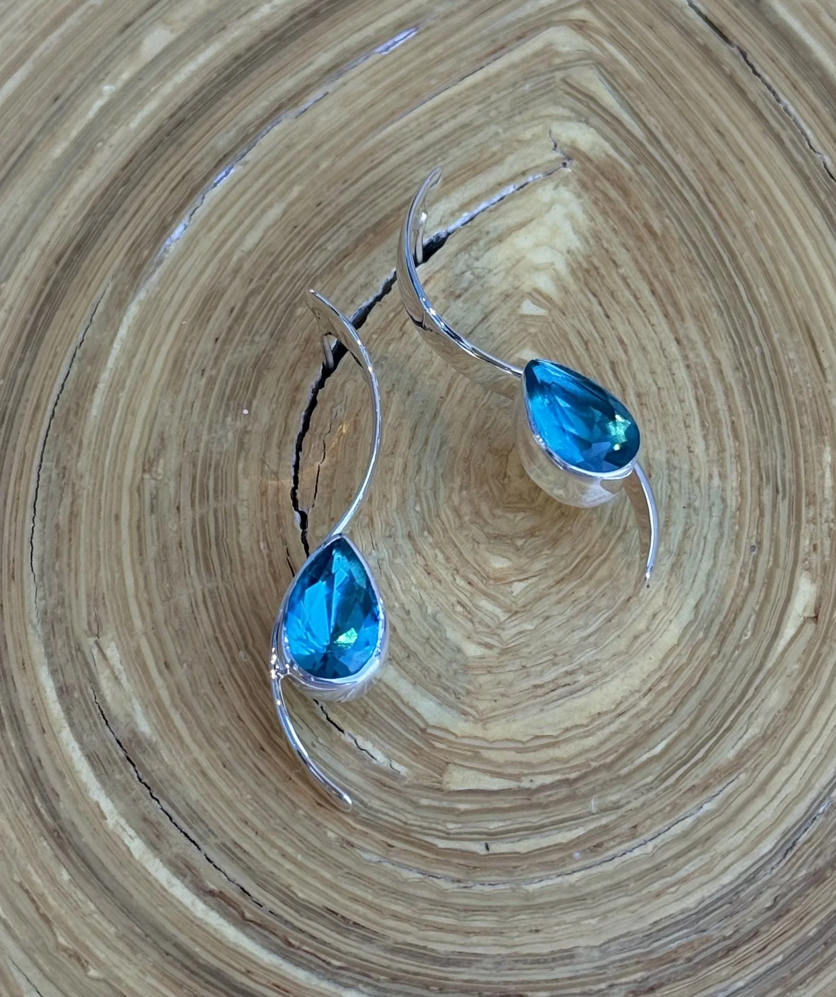E79s Teal Topaz Earrings