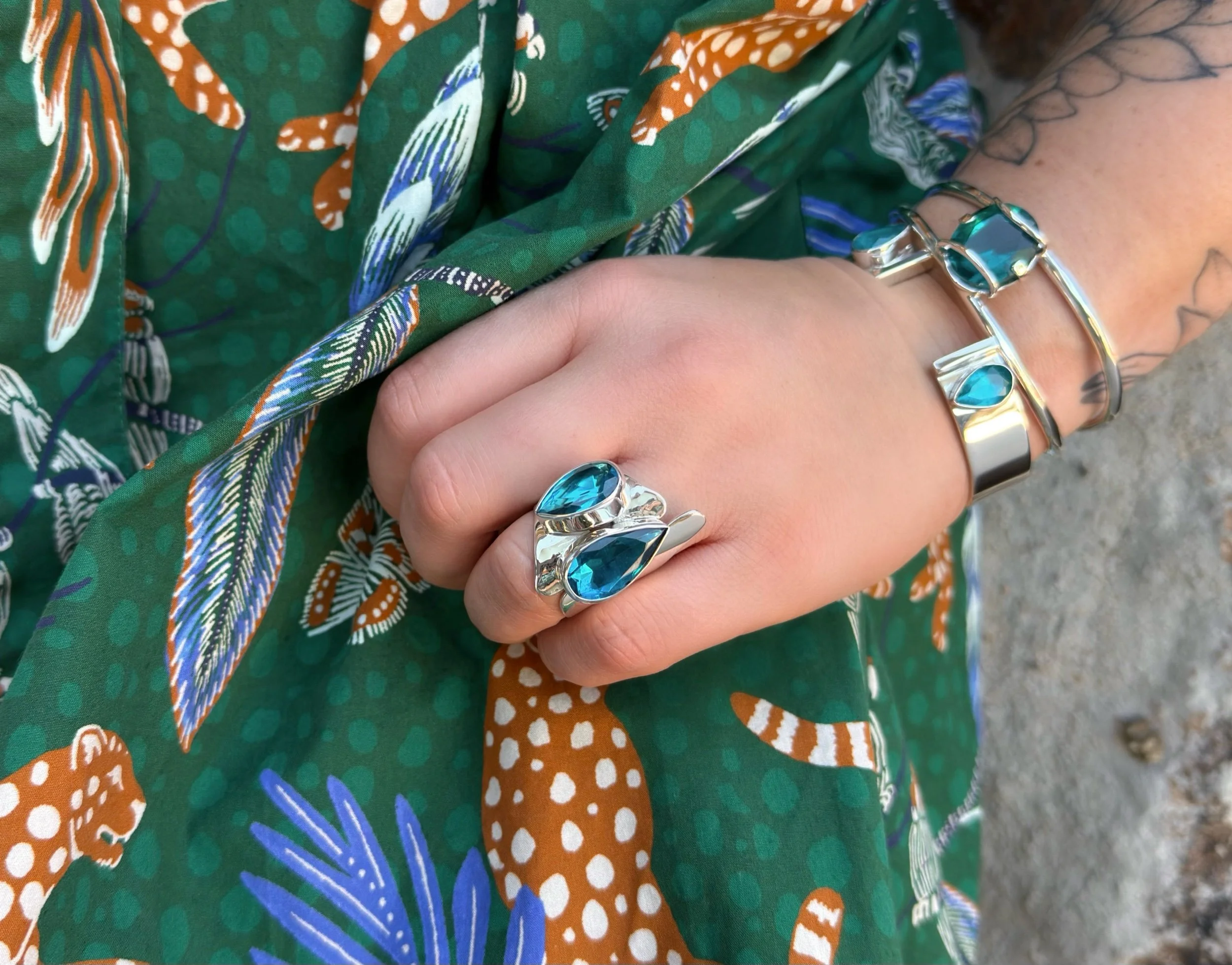 R17 Teal Topaz Ring