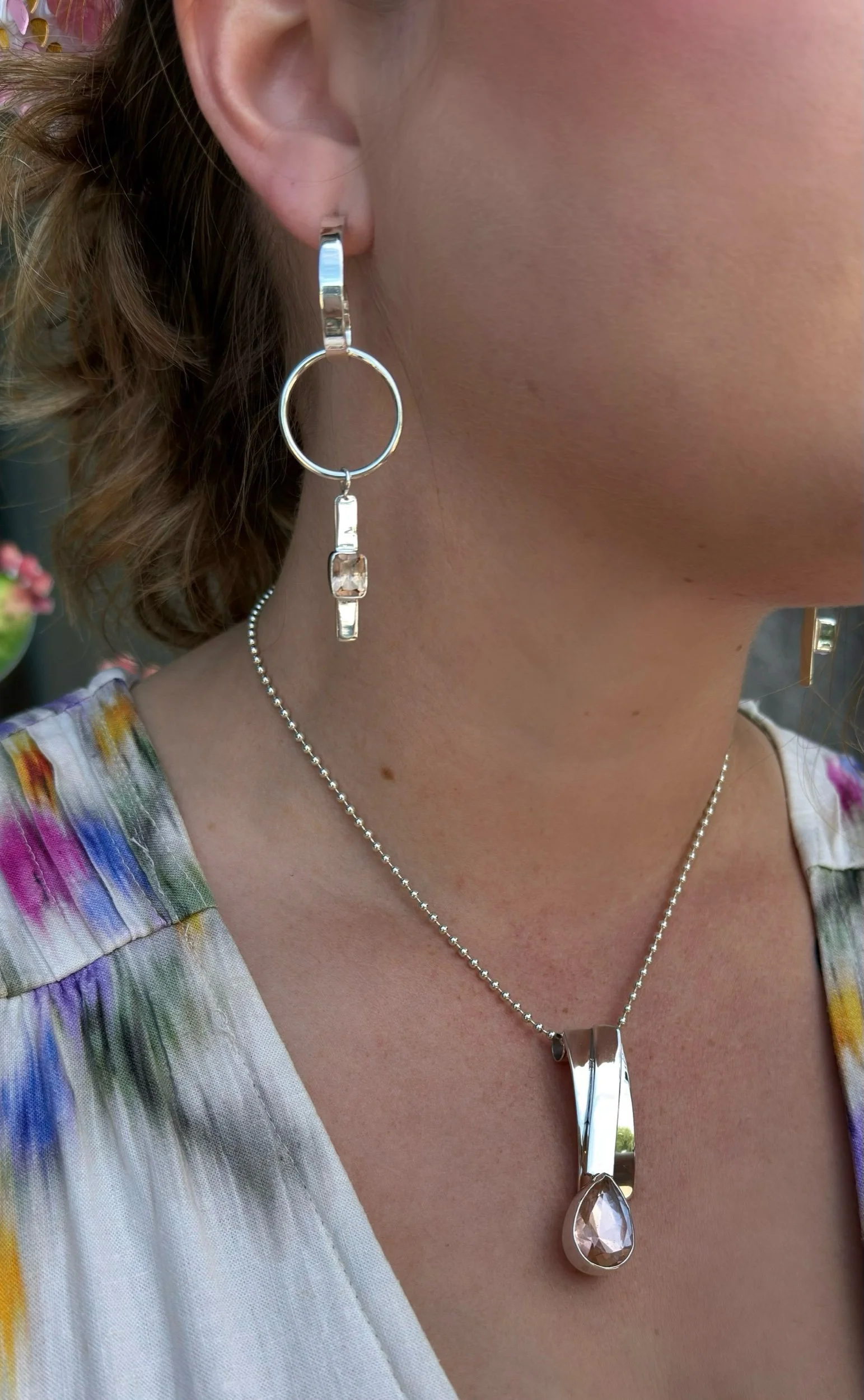 E134 Morganite Earrings