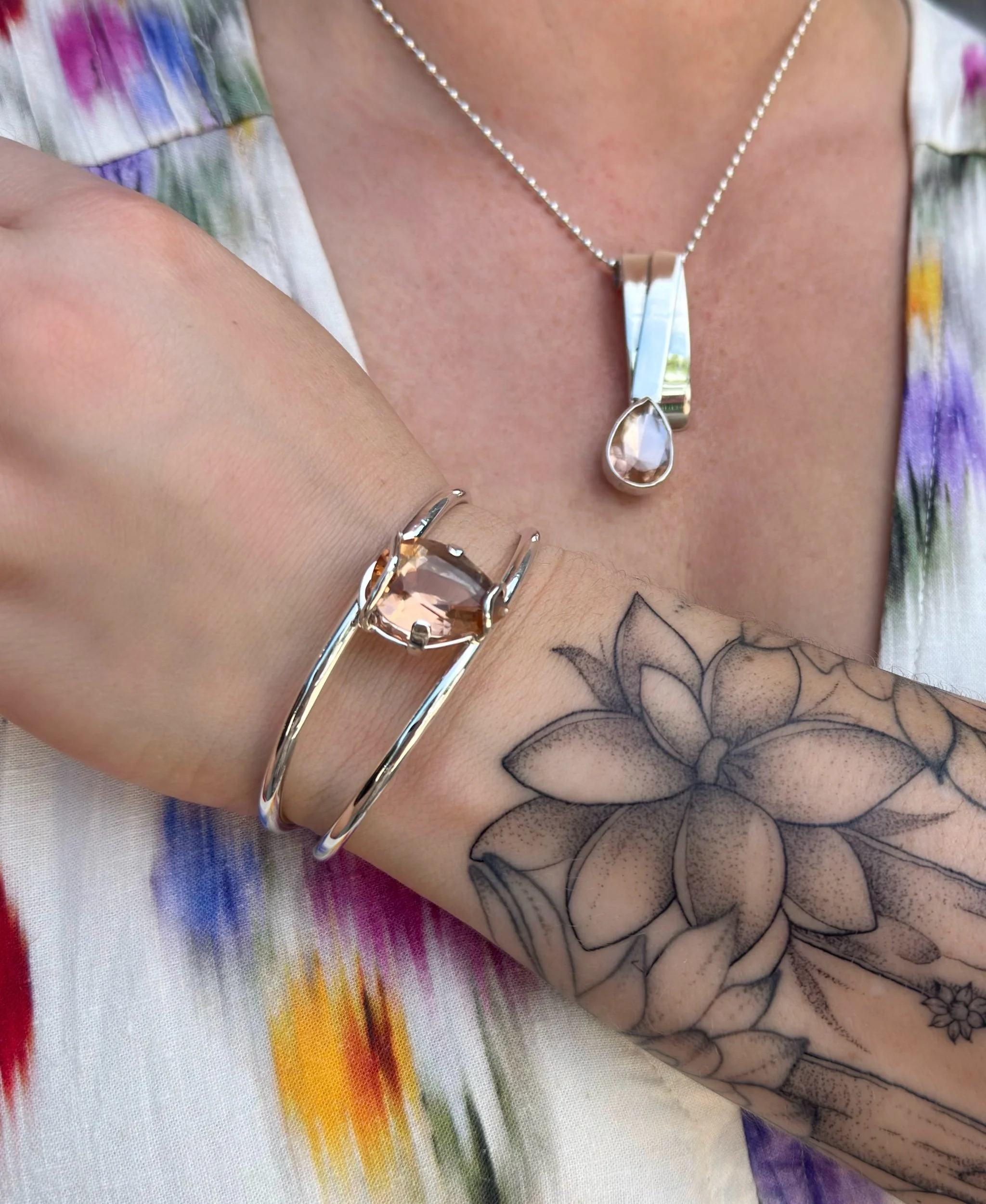 B67 Fabulous Morganite Bracelet