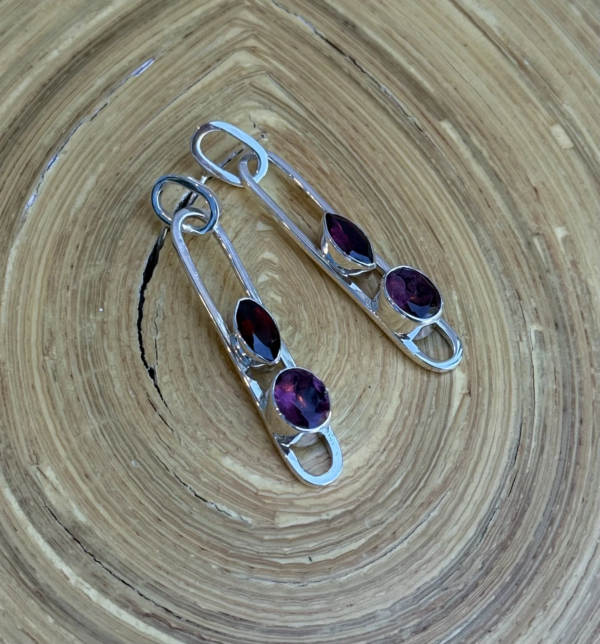 E75 Wine Morganite Earrings