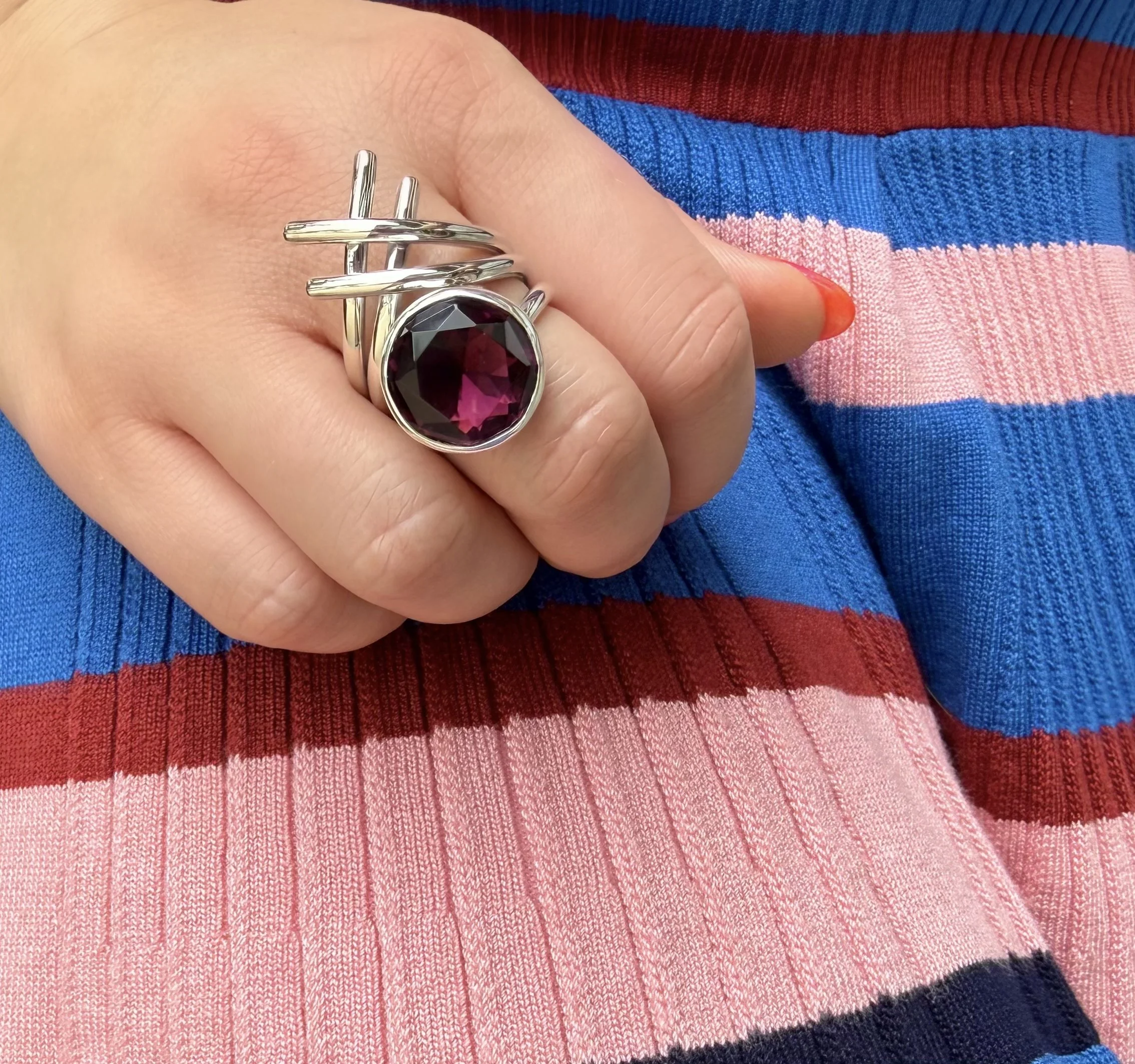 R185 Wine Morganite Ring