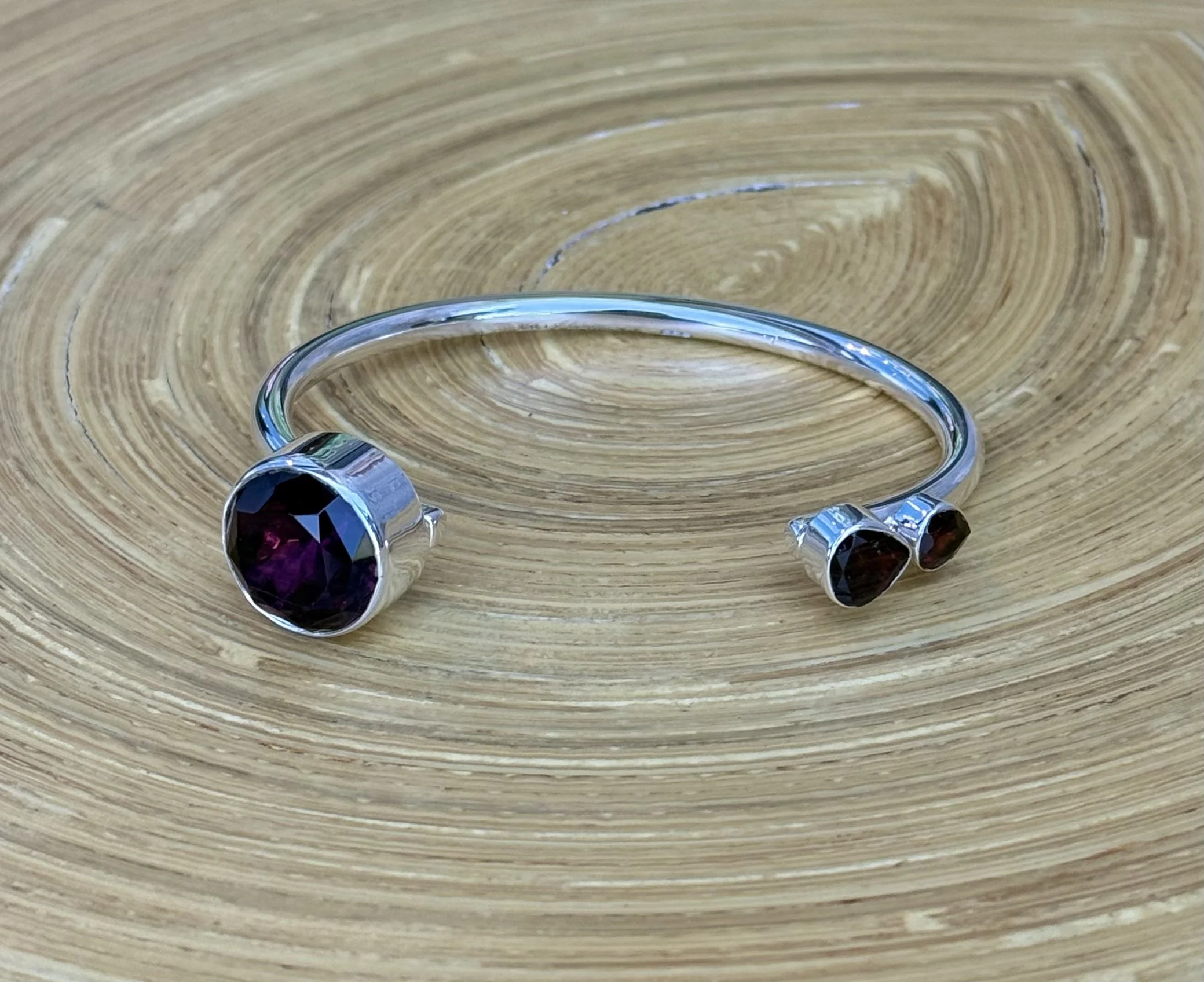 B62 Wine Morganite & Garnet Bracelet
