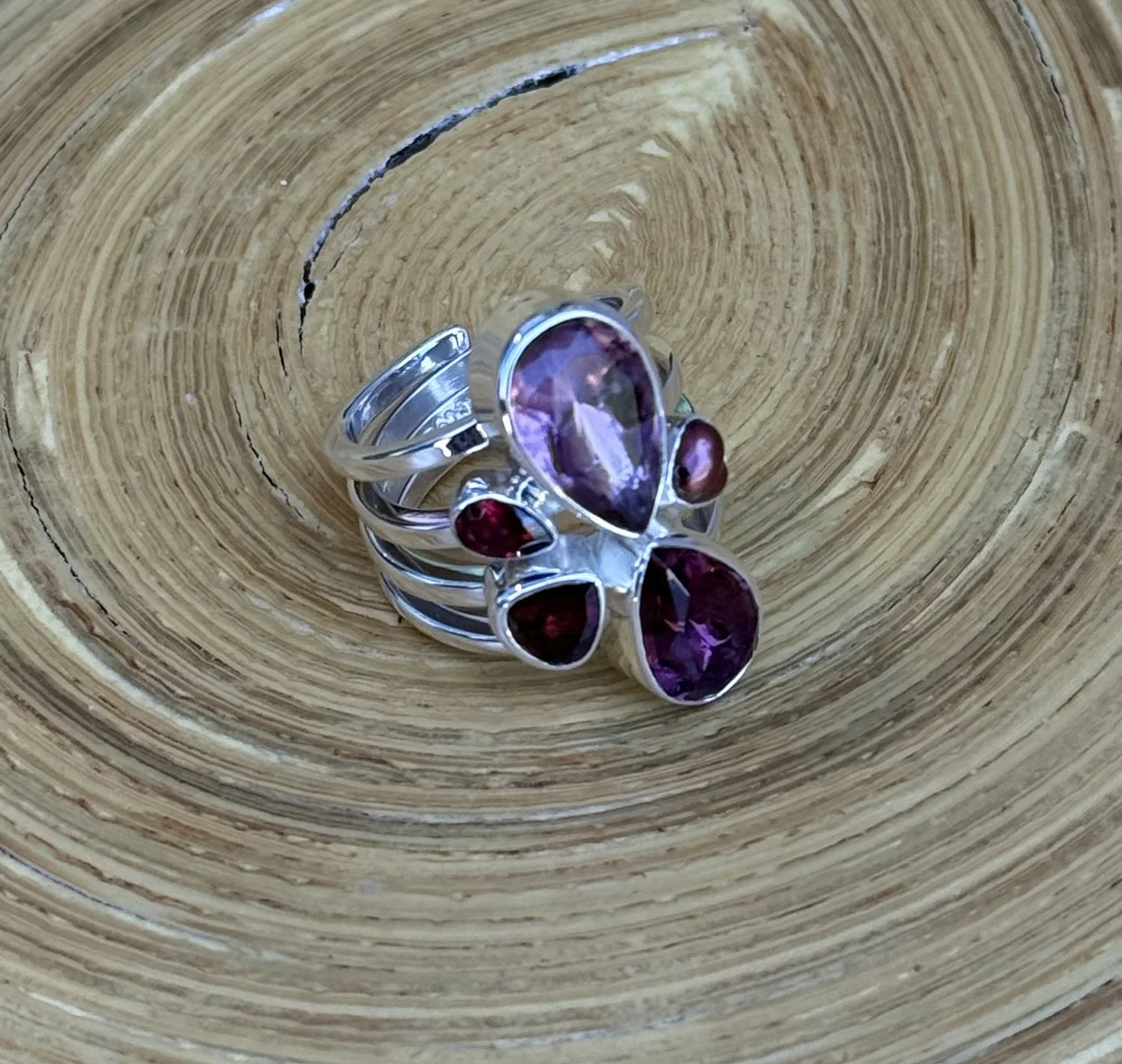 R8 Wine Morganite Statement Ring — Lilly Barrack Seasoned artist