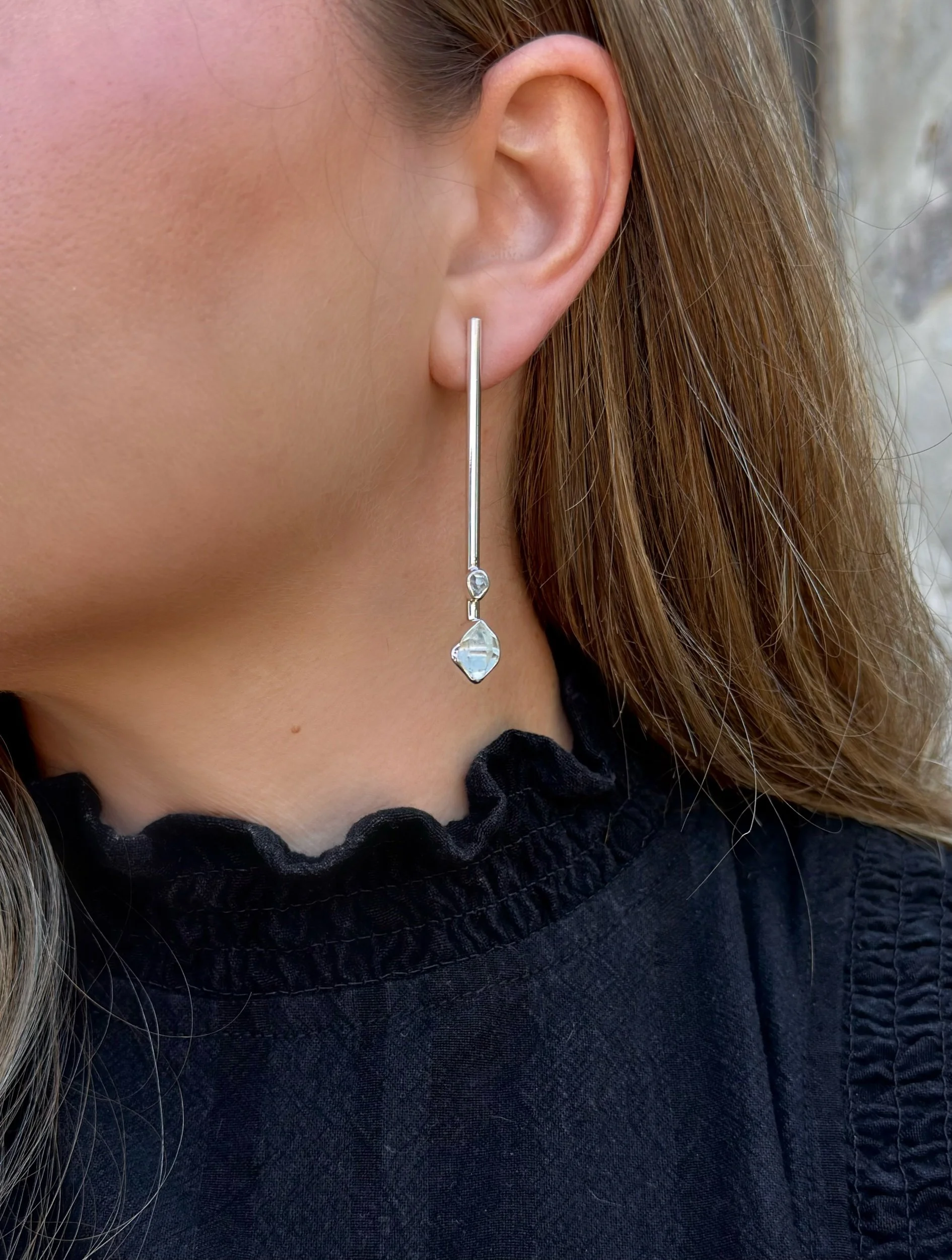 E91 Herkimer Diamond Earrings