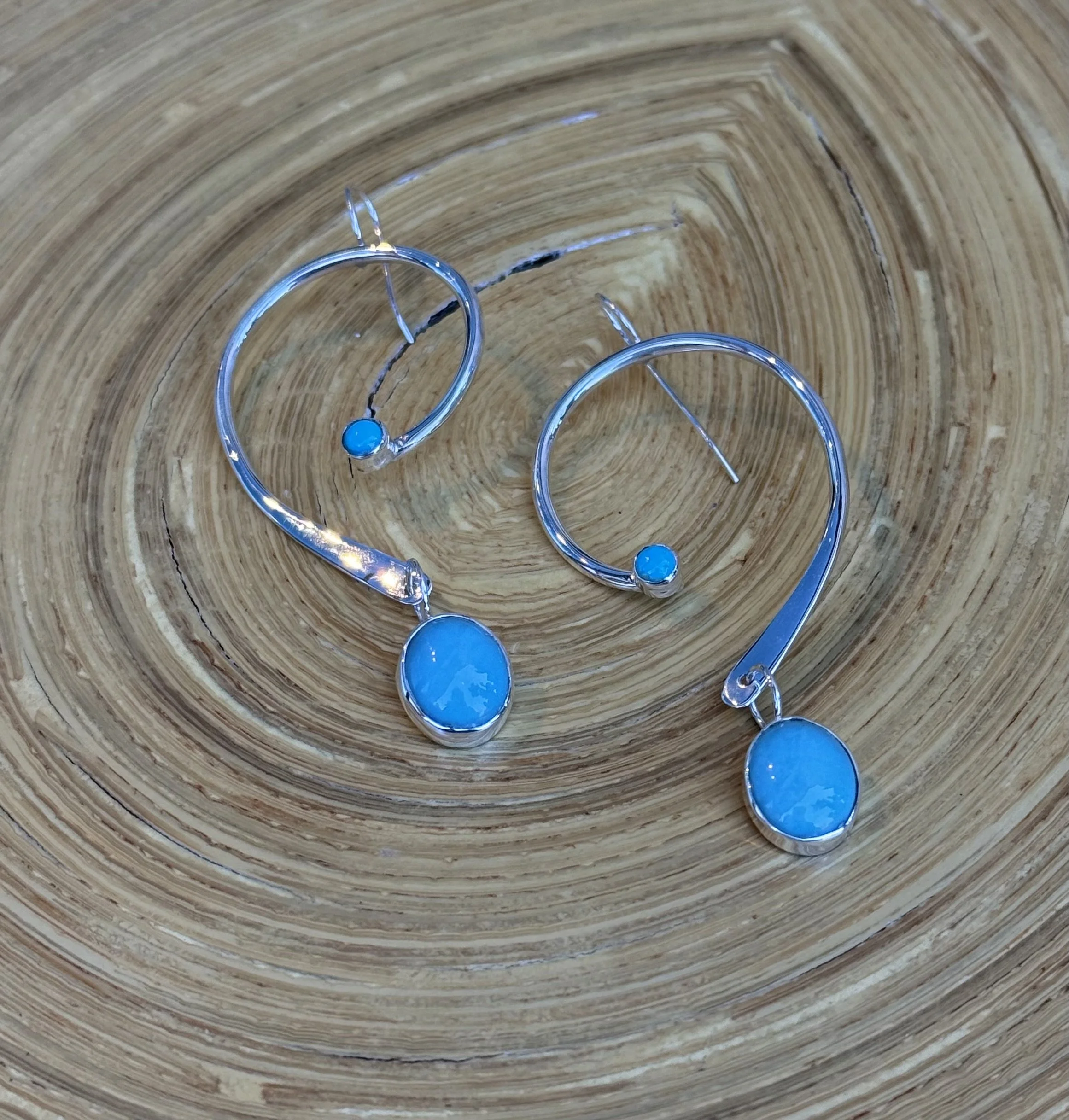 E102 Sleeping Beauty Turquoise Earrings