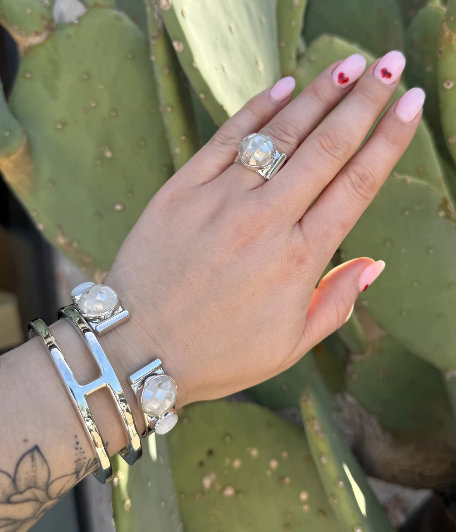 R16 Mosaic Mother of Pearl Ring — Lilly Barrack Seasoned artist 