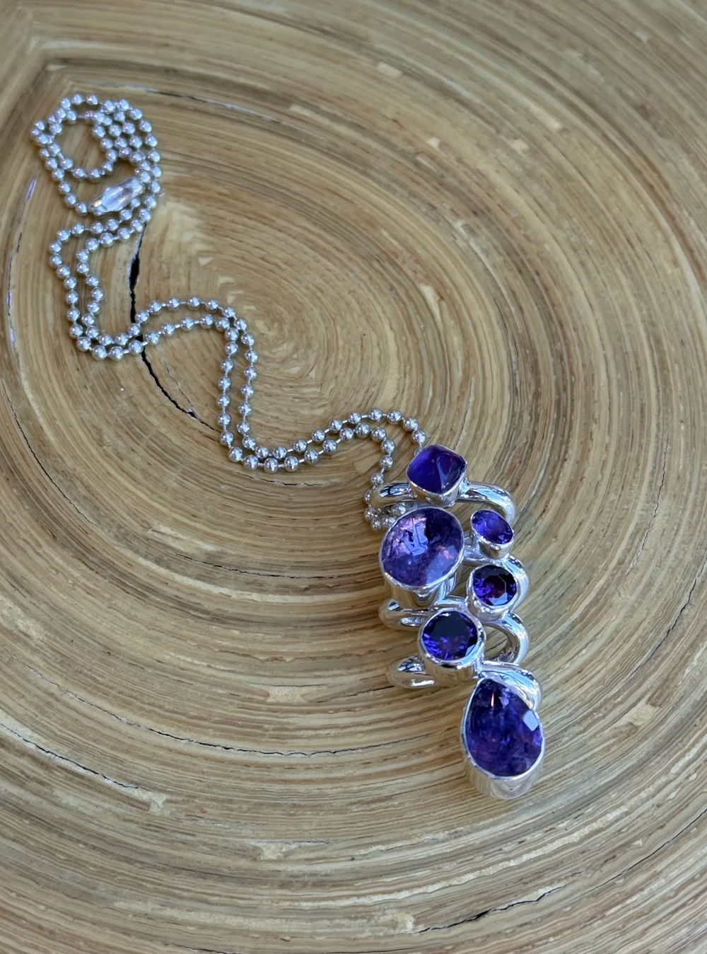 N67L Amethyst Necklace — Lilly Barrack Seasoned artist, Lilly