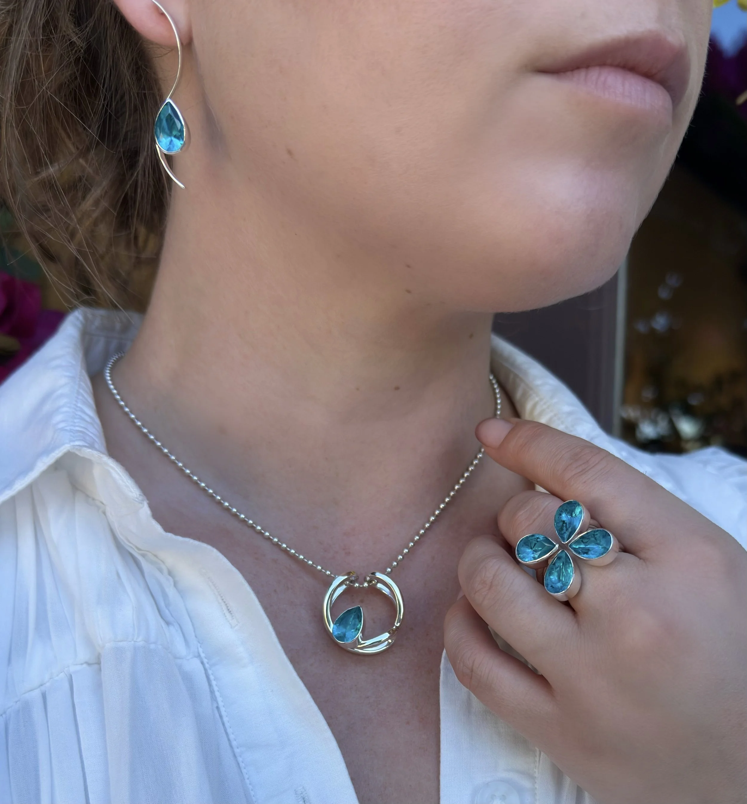 N40 Teal Topaz Necklace