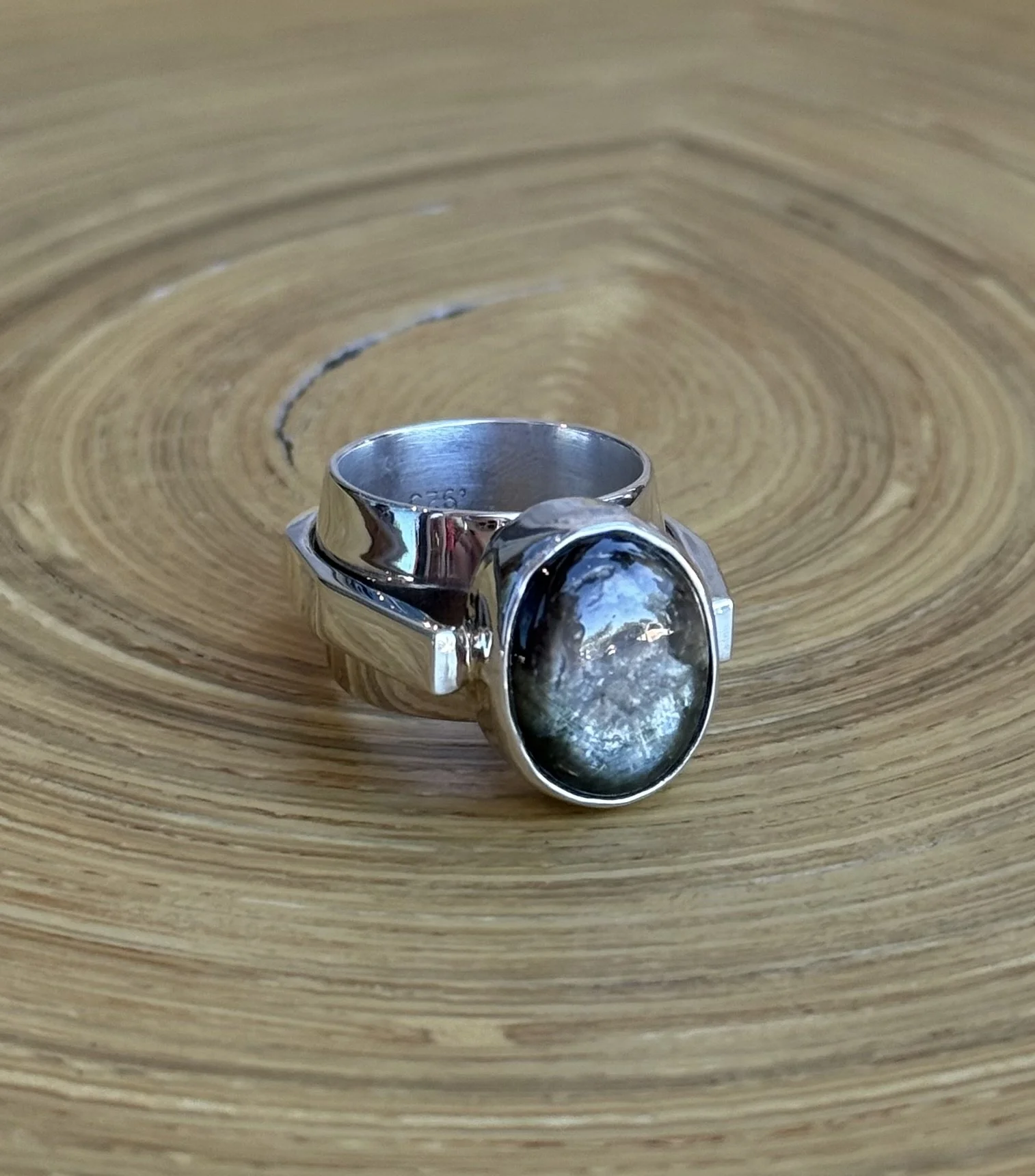 R138 Black Sapphire Ring